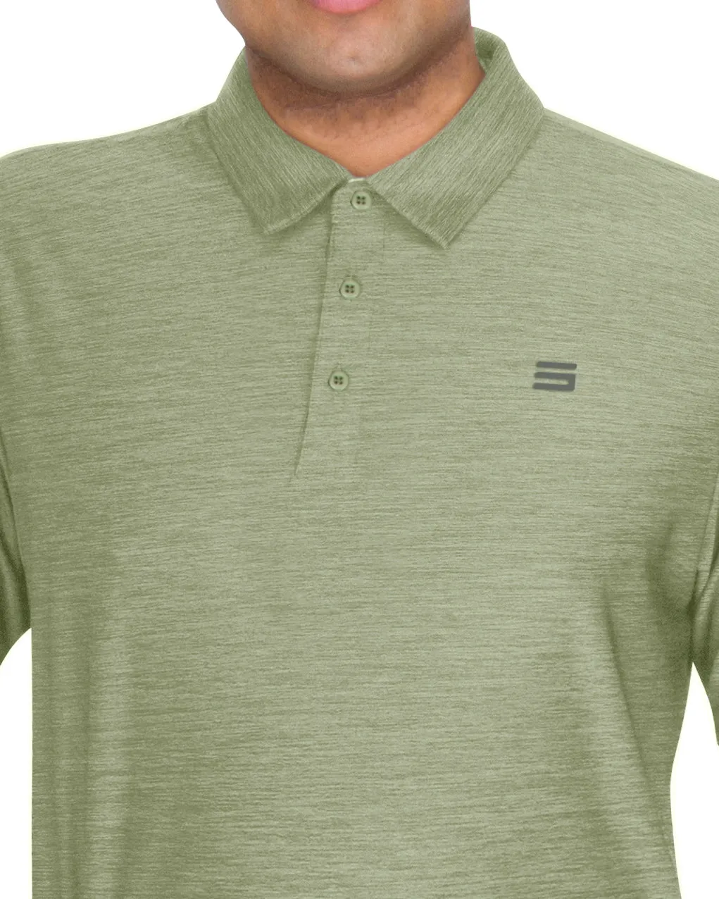 Men’s Big & Tall Heathered Golf Polo Shirt