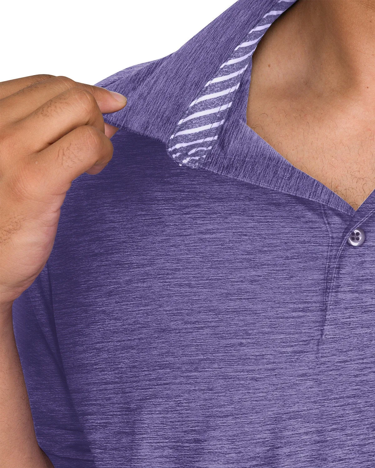 Men’s Big & Tall Heathered Golf Polo Shirt
