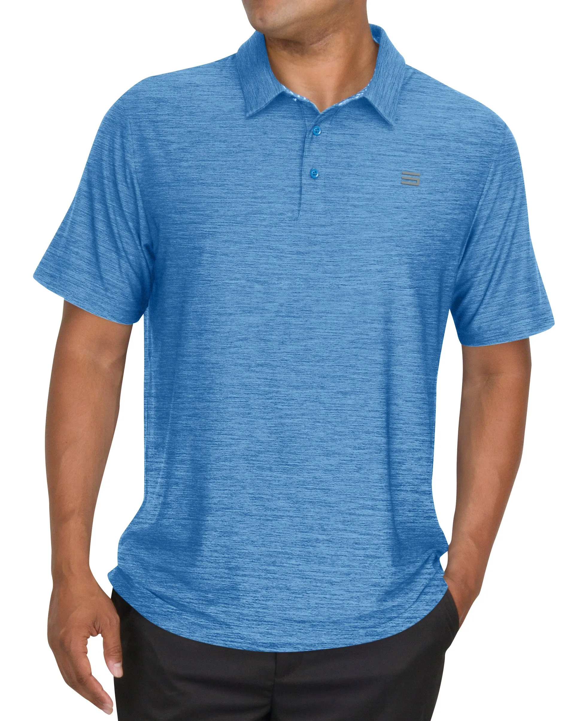 Men’s Big & Tall Heathered Golf Polo Shirt