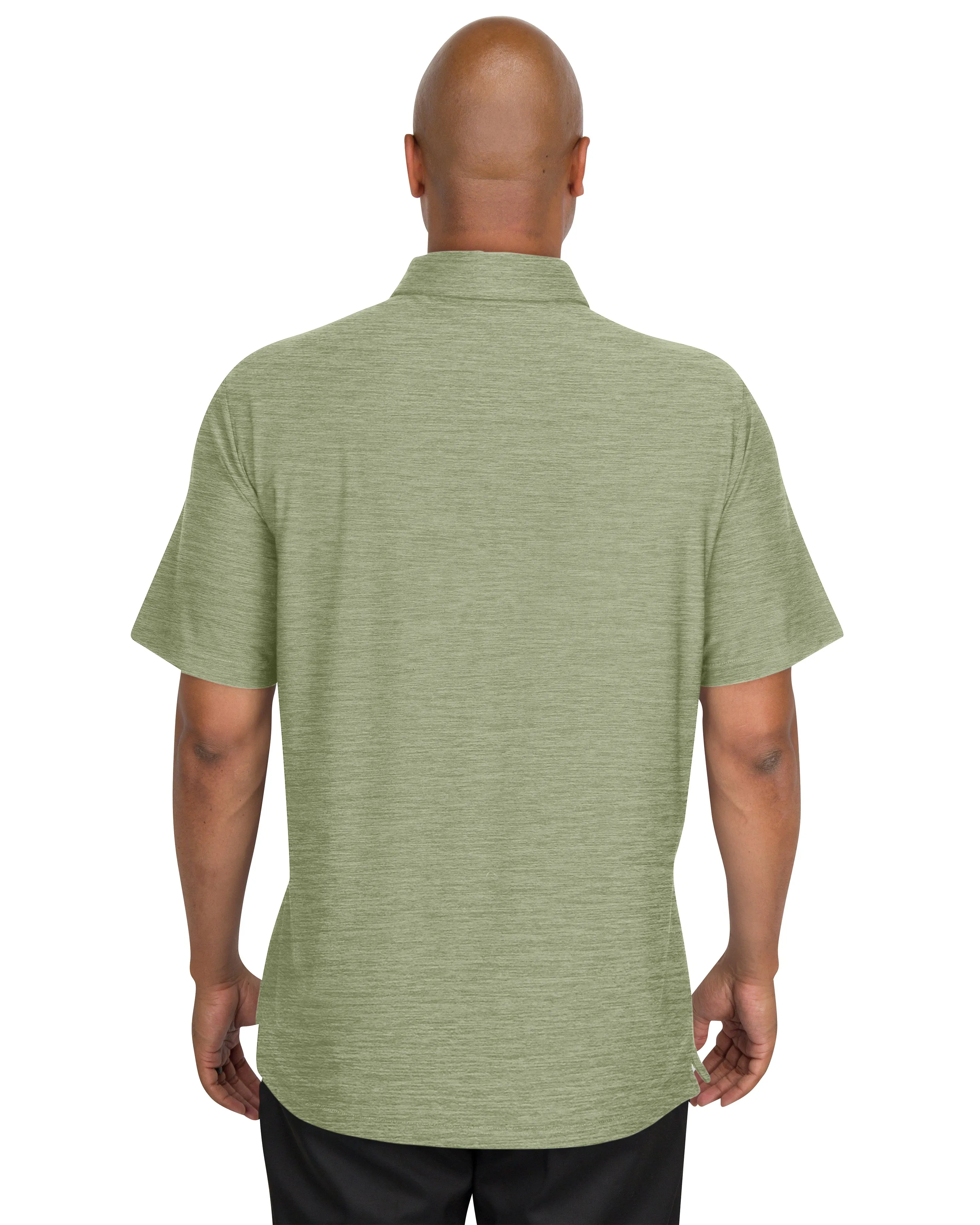 Men’s Big & Tall Heathered Golf Polo Shirt