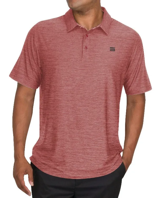 Men’s Big & Tall Heathered Golf Polo Shirt