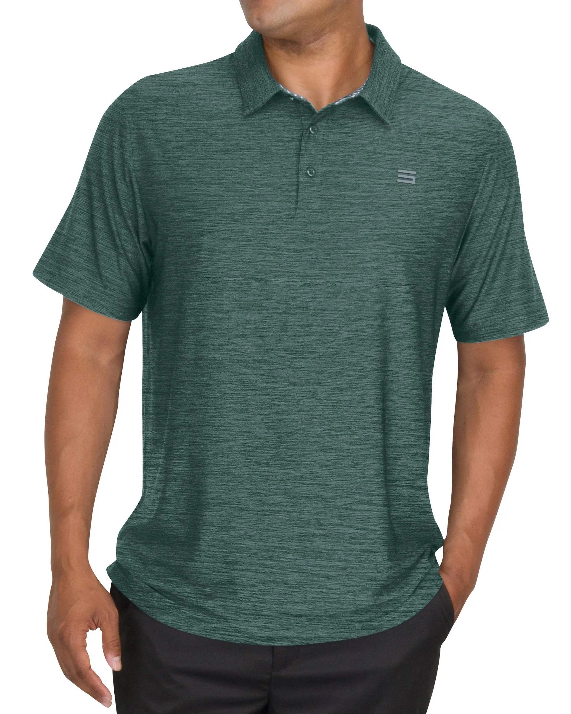 Men’s Big & Tall Heathered Golf Polo Shirt