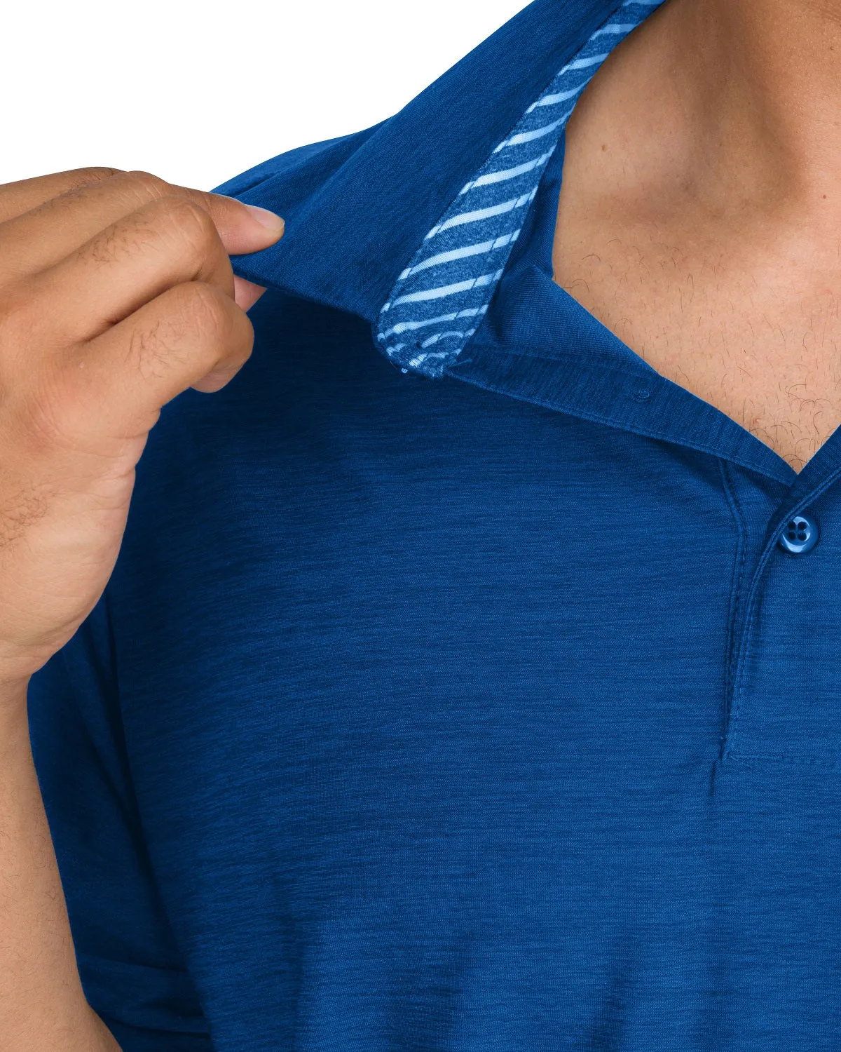 Men’s Big & Tall Heathered Golf Polo Shirt