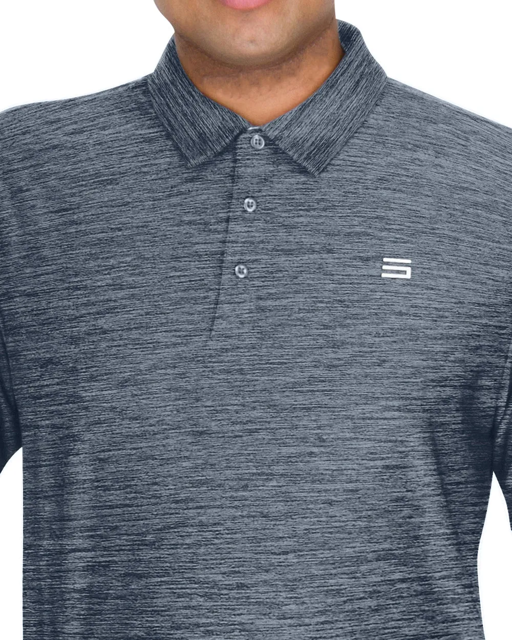 Men’s Big & Tall Heathered Golf Polo Shirt