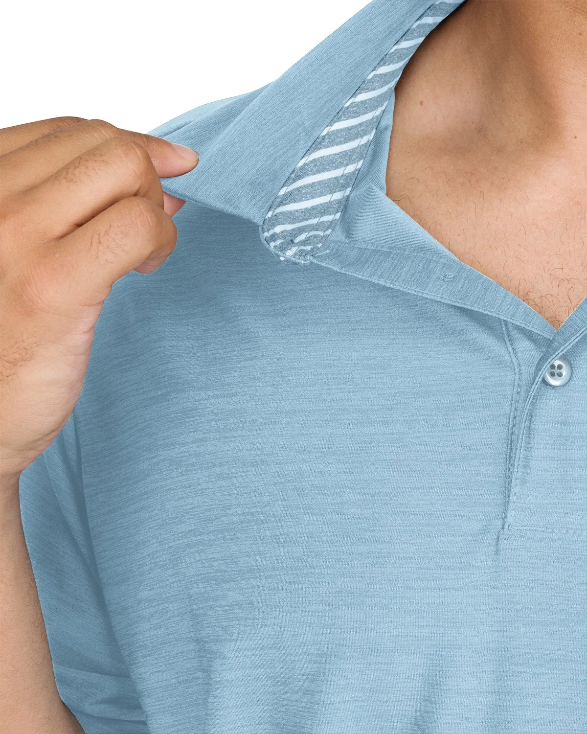 Men’s Big & Tall Heathered Golf Polo Shirt