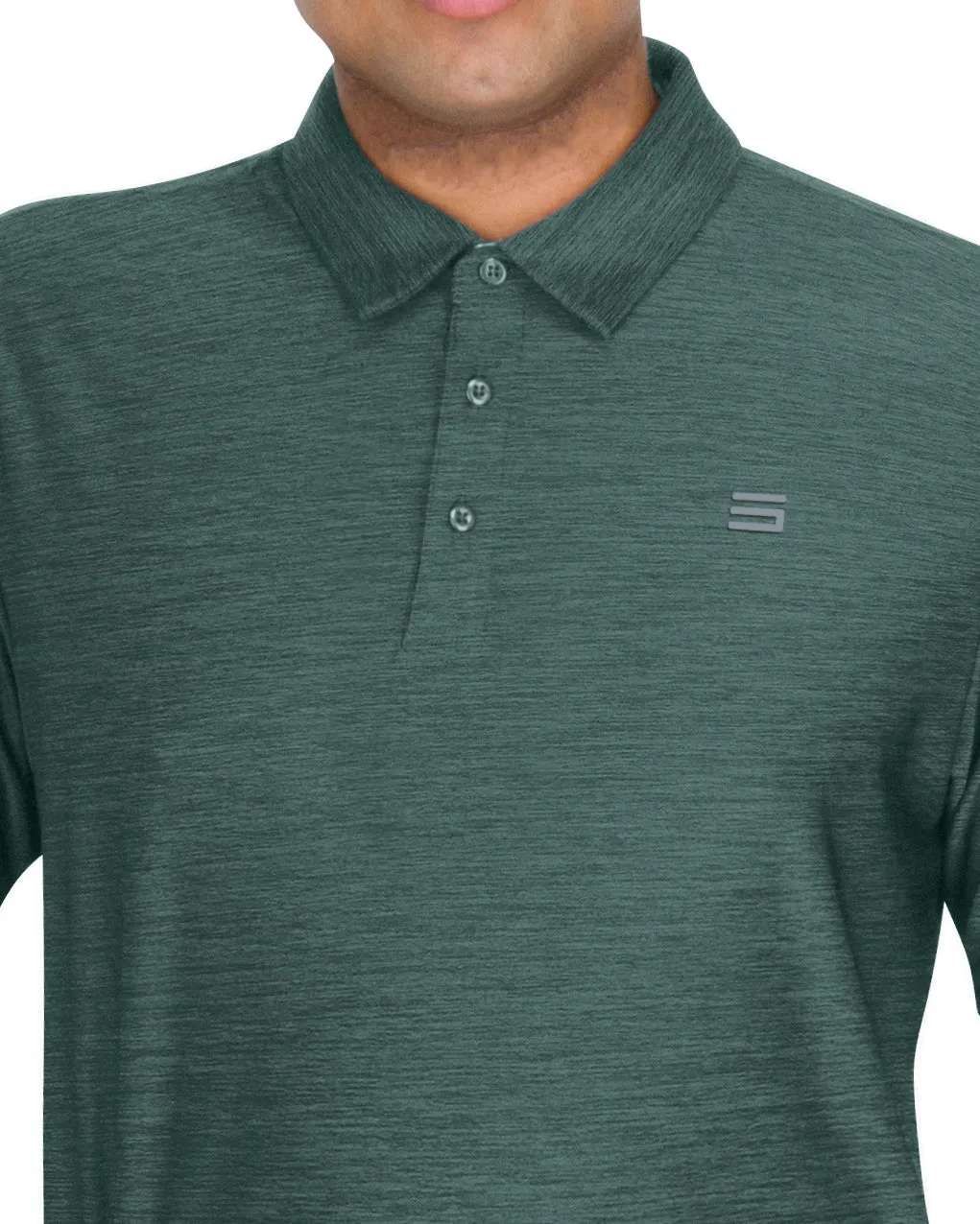 Men’s Big & Tall Heathered Golf Polo Shirt