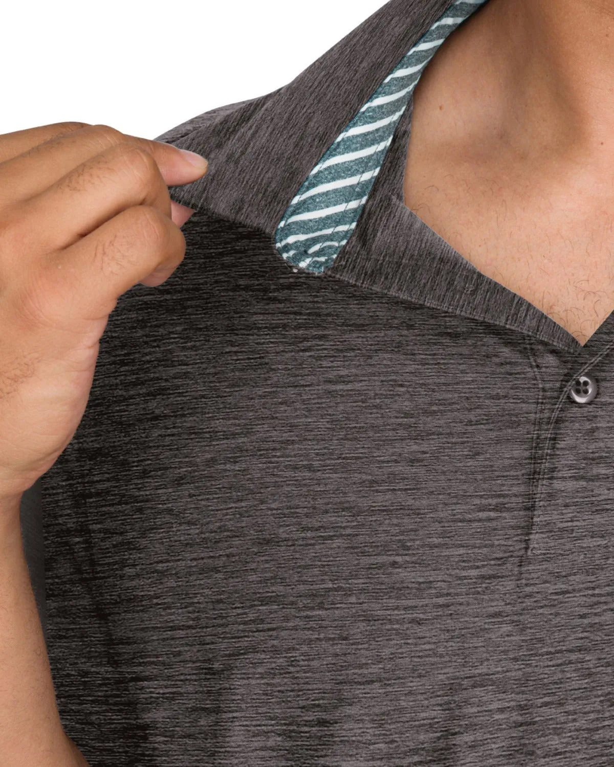 Men’s Big & Tall Heathered Golf Polo Shirt