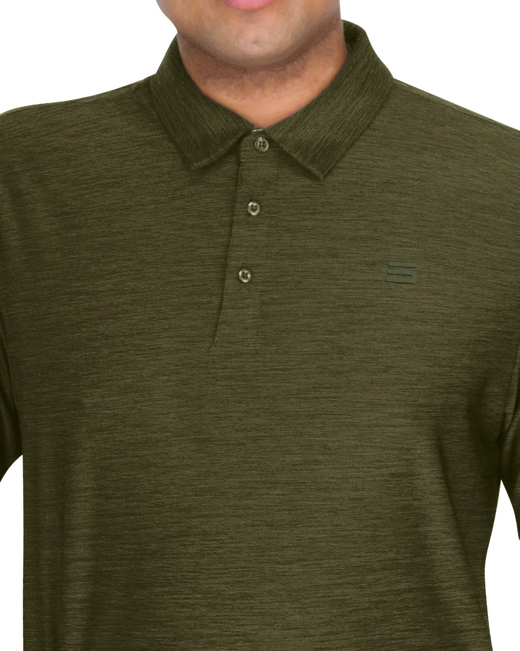 Men’s Big & Tall Heathered Golf Polo Shirt