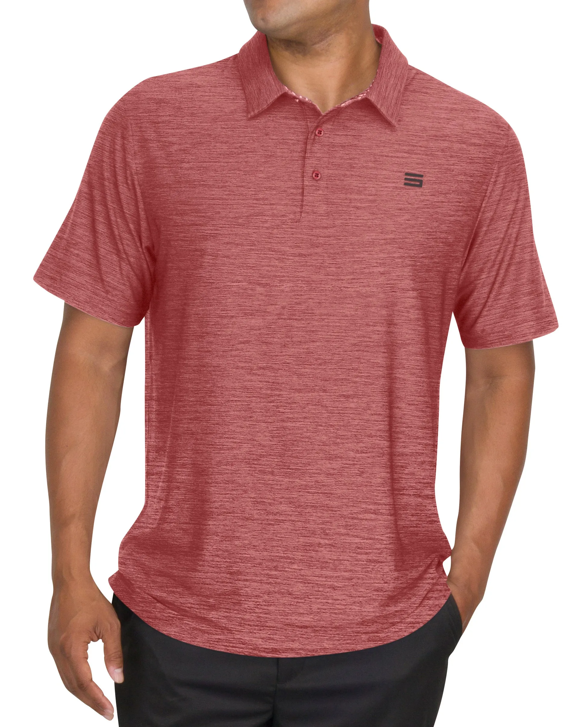 Men’s Big & Tall Heathered Golf Polo Shirt