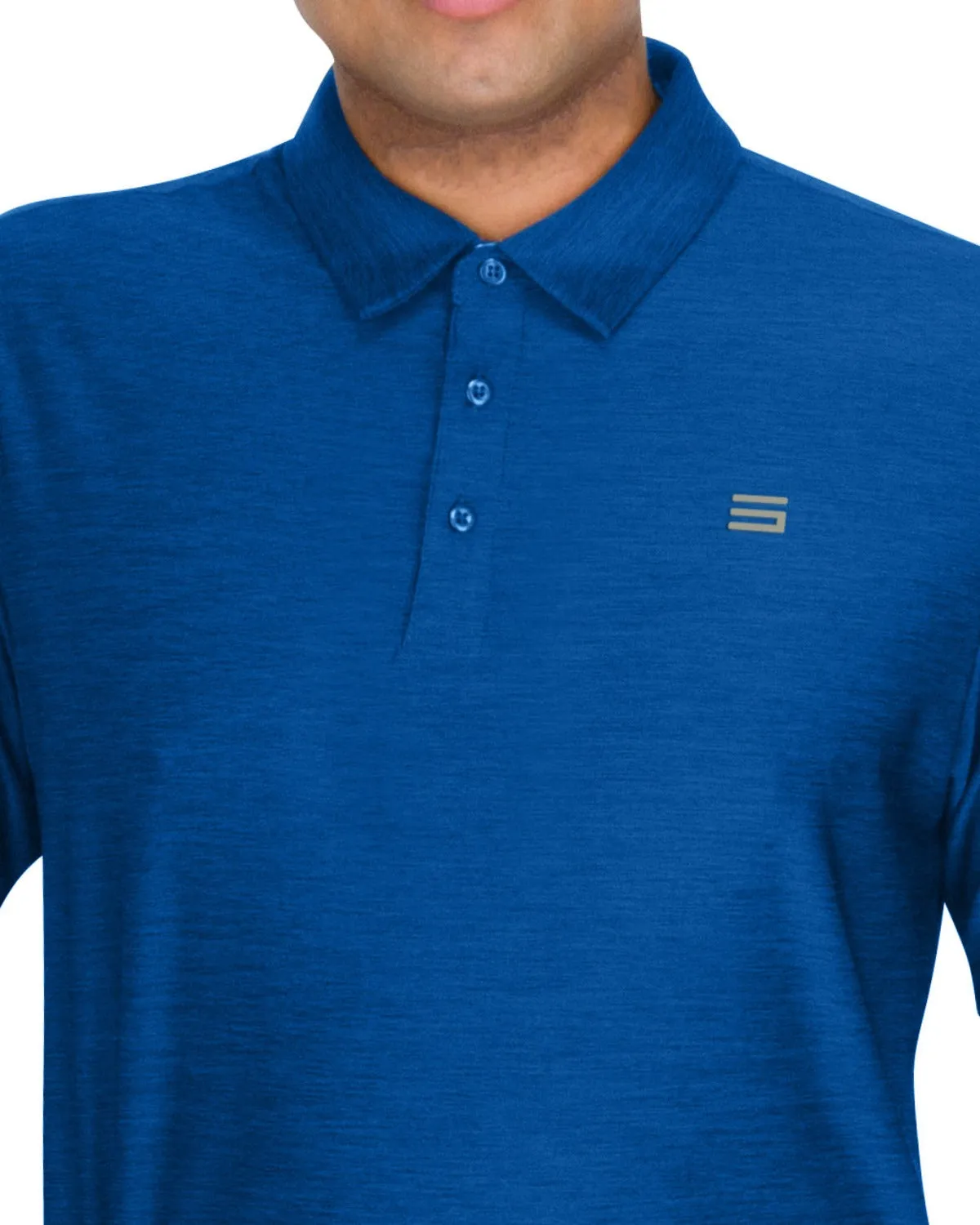 Men’s Big & Tall Heathered Golf Polo Shirt