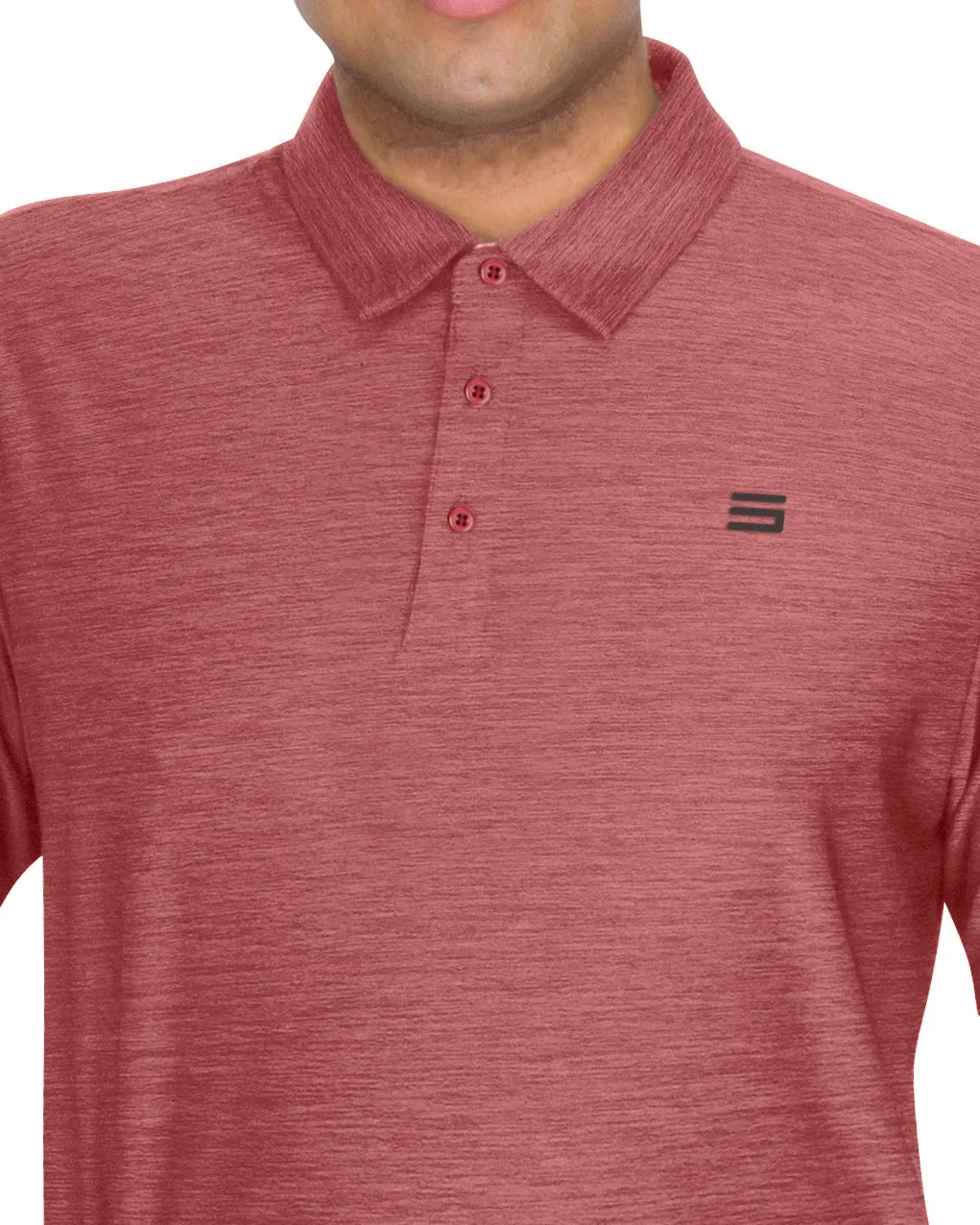 Men’s Big & Tall Heathered Golf Polo Shirt
