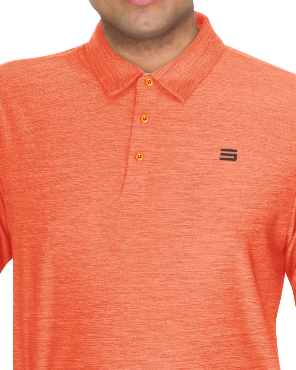 Men’s Big & Tall Heathered Golf Polo Shirt