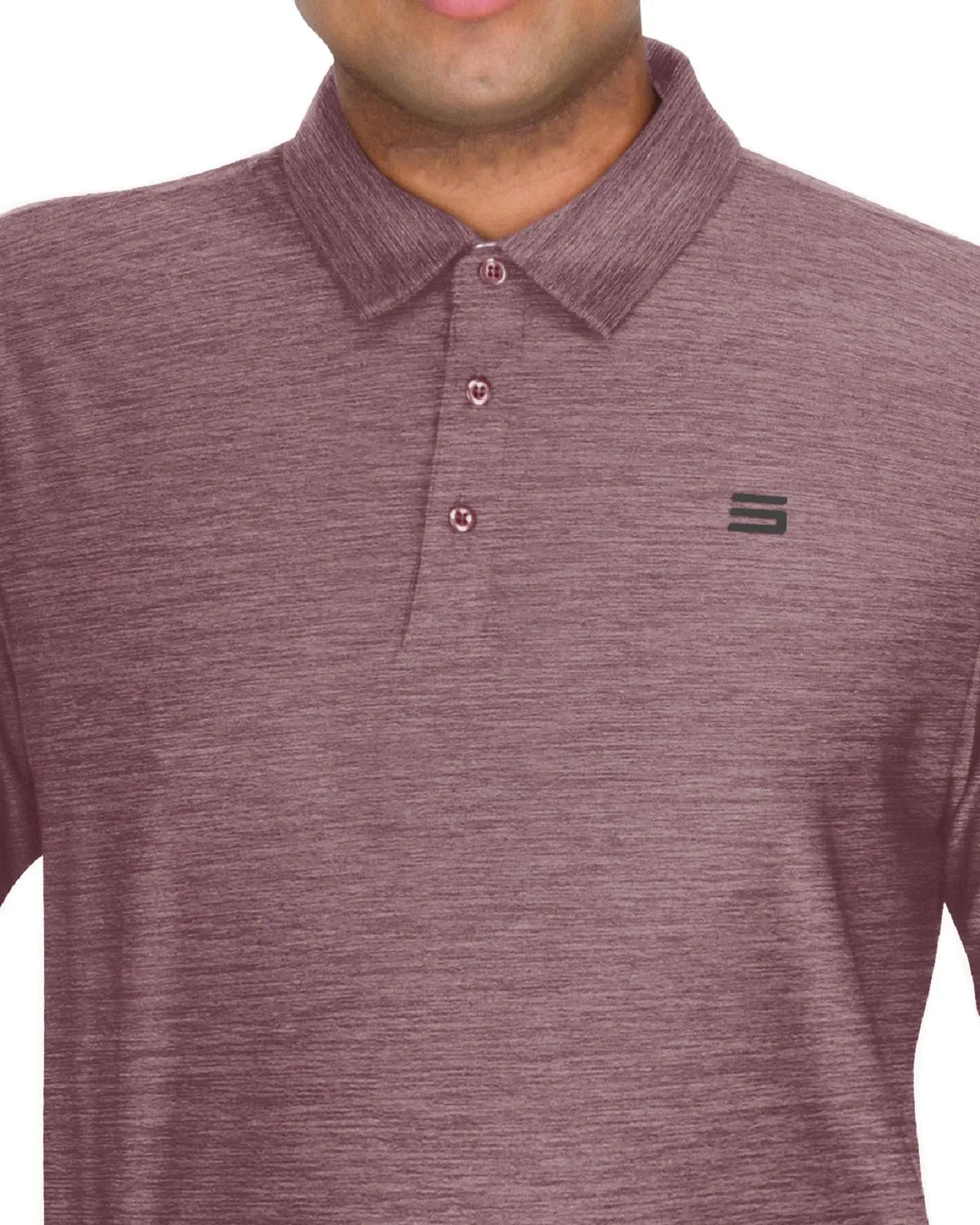 Men’s Big & Tall Heathered Golf Polo Shirt