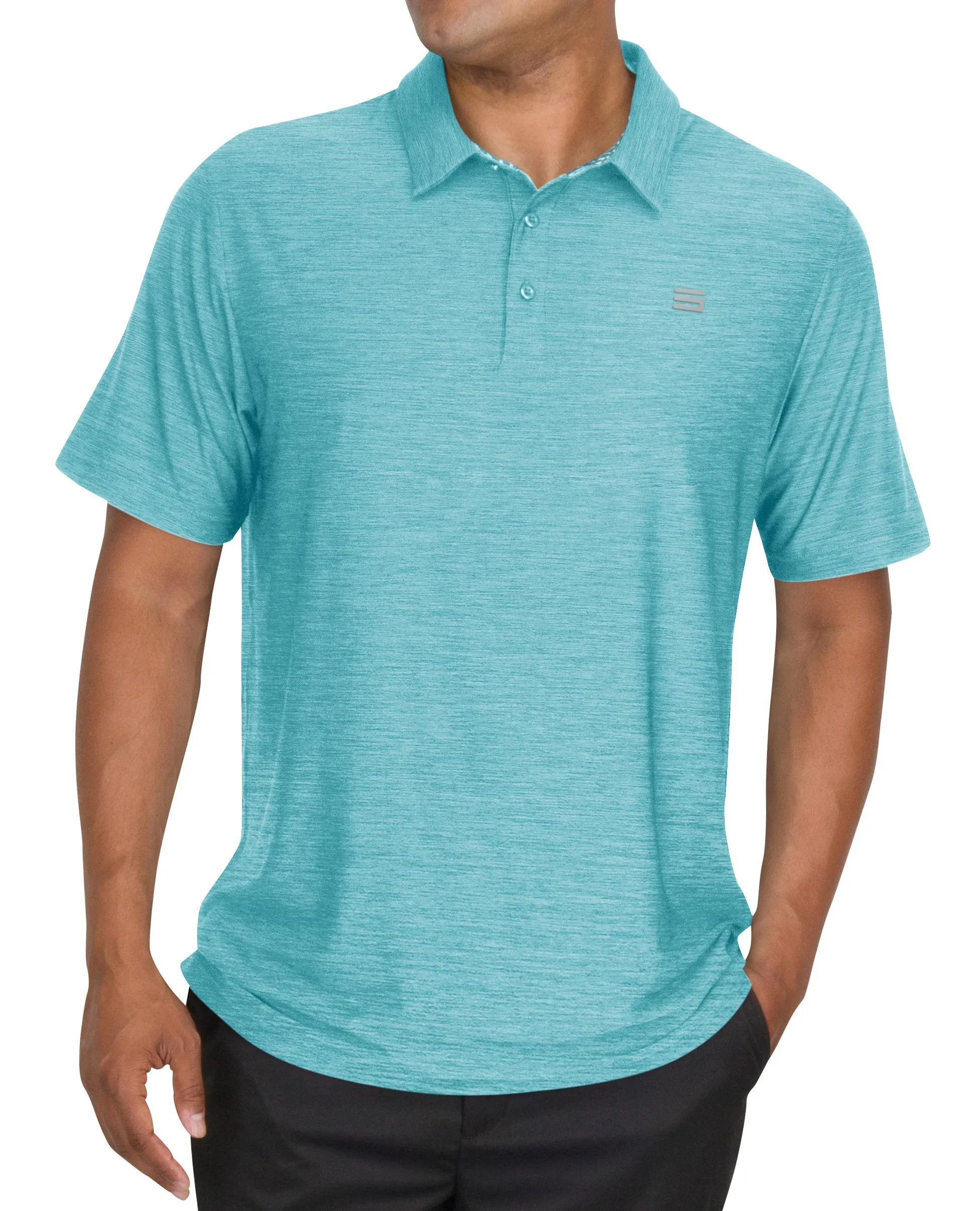 Men’s Big & Tall Heathered Golf Polo Shirt