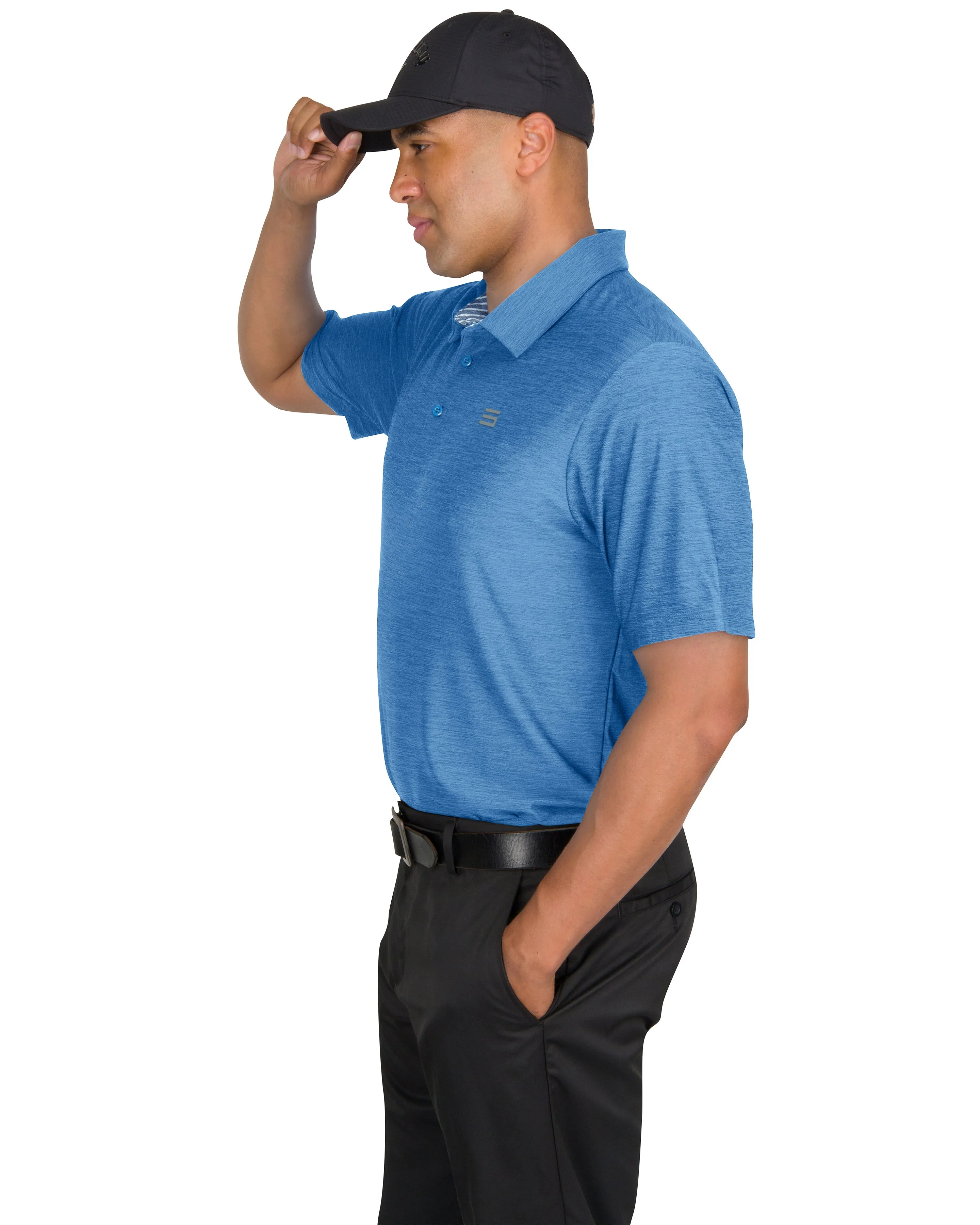 Men’s Big & Tall Heathered Golf Polo Shirt