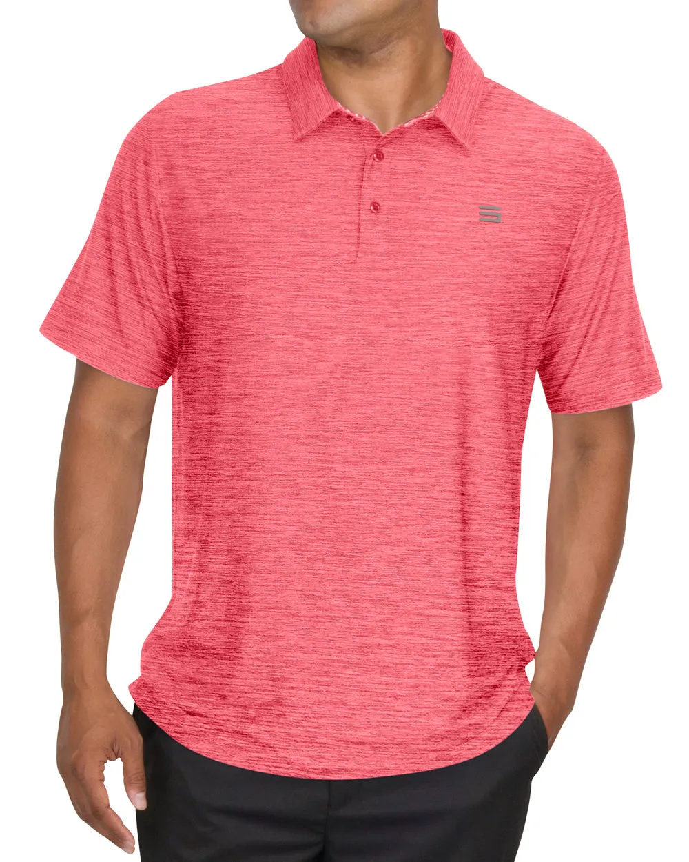 Men's Big & Tall Heathered Golf Polo Shirt