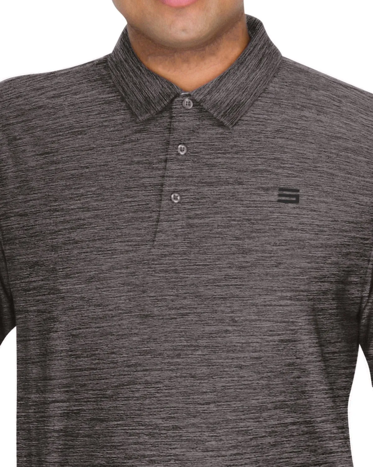 Men’s Big & Tall Heathered Golf Polo Shirt