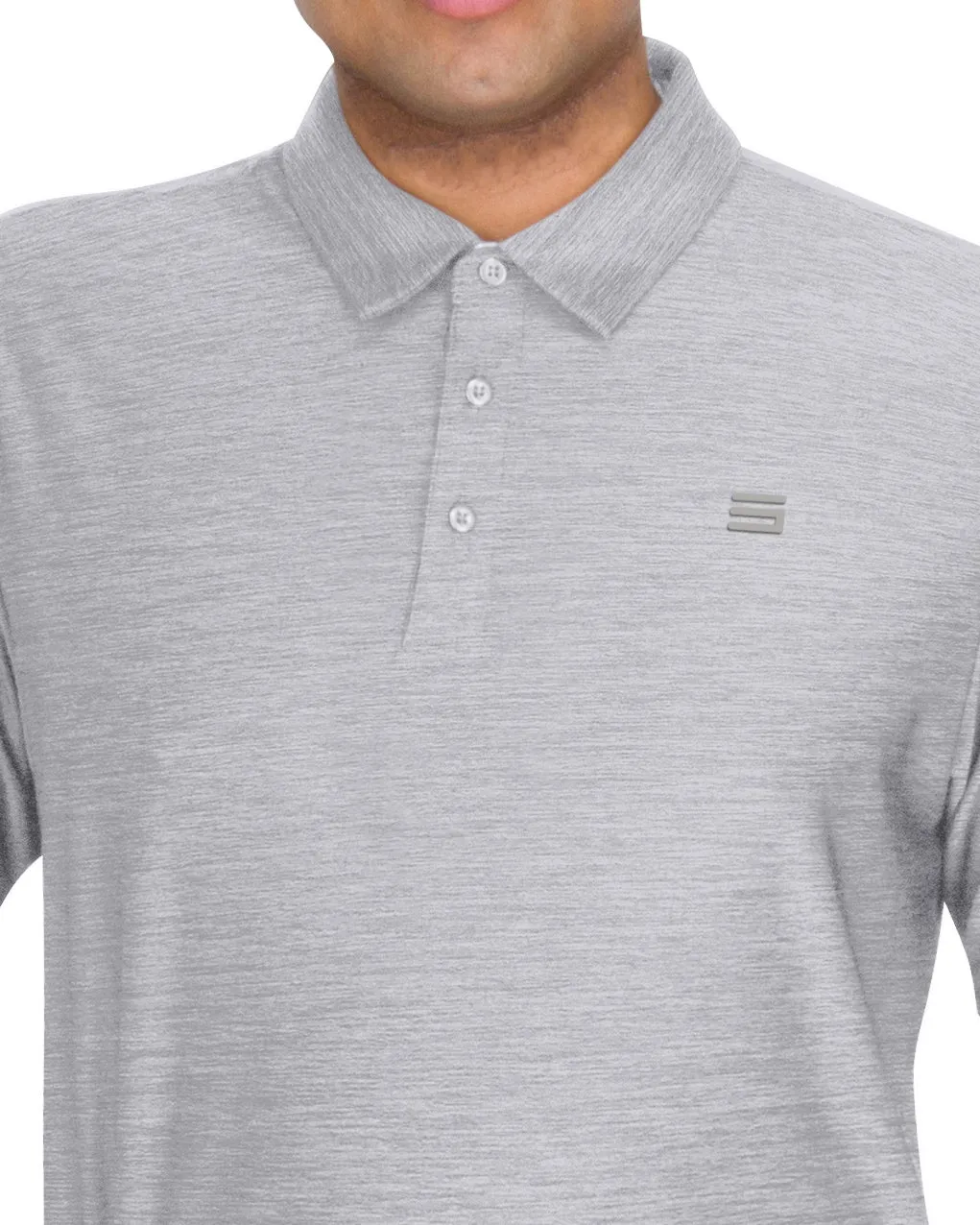 Men’s Big & Tall Heathered Golf Polo Shirt