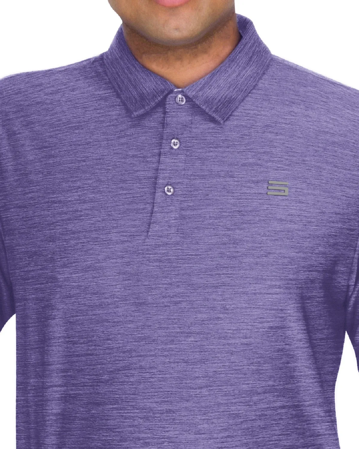 Men’s Big & Tall Heathered Golf Polo Shirt