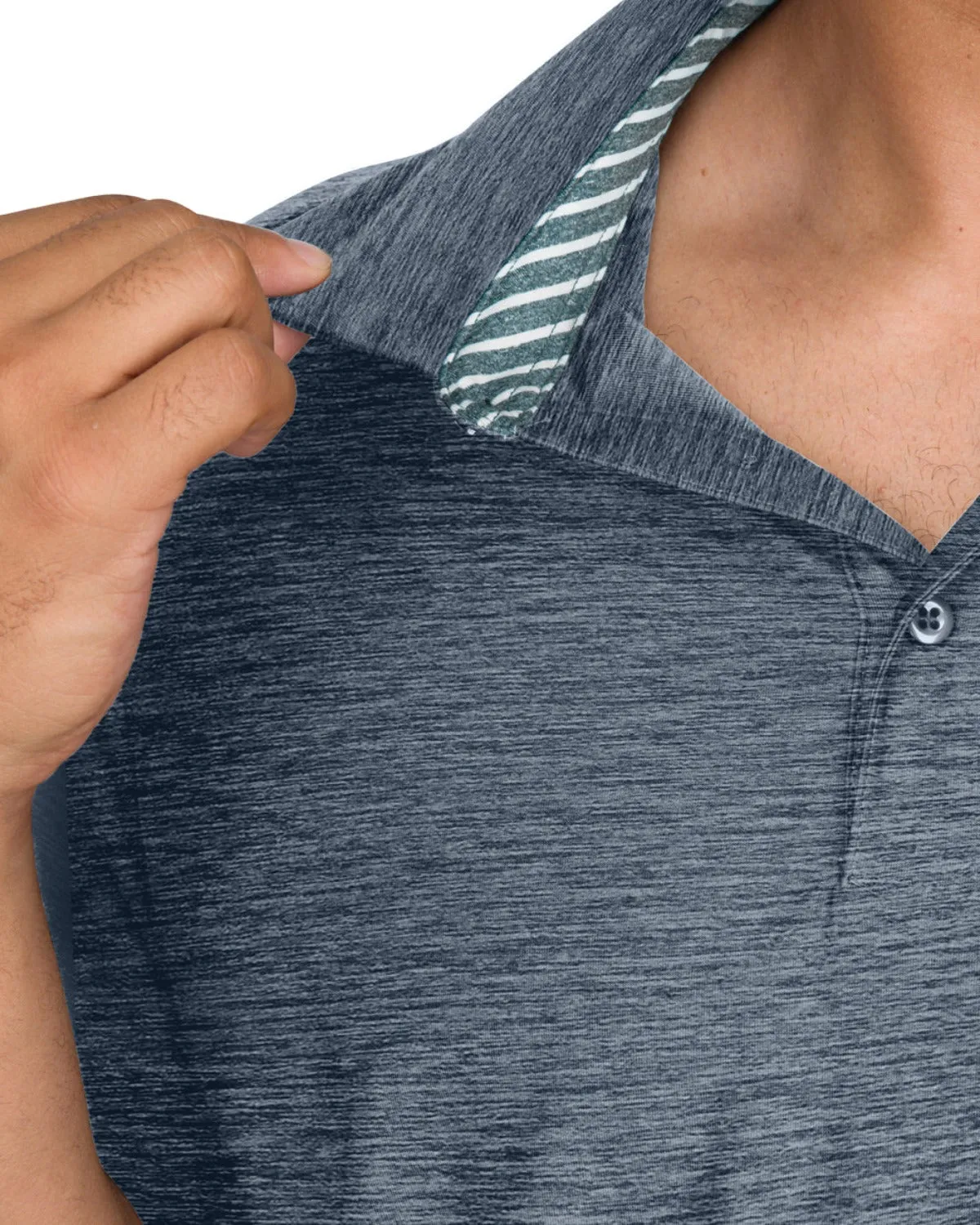 Men’s Big & Tall Heathered Golf Polo Shirt