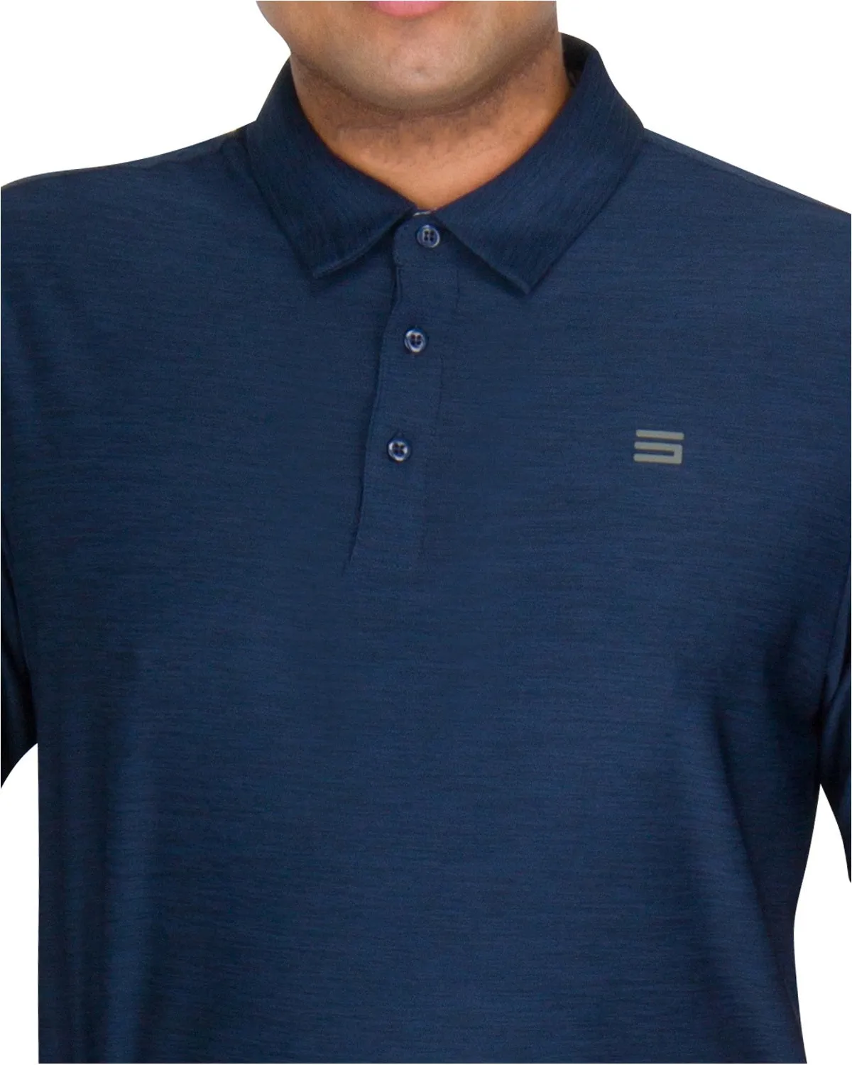 Men’s Big & Tall Heathered Golf Polo Shirt