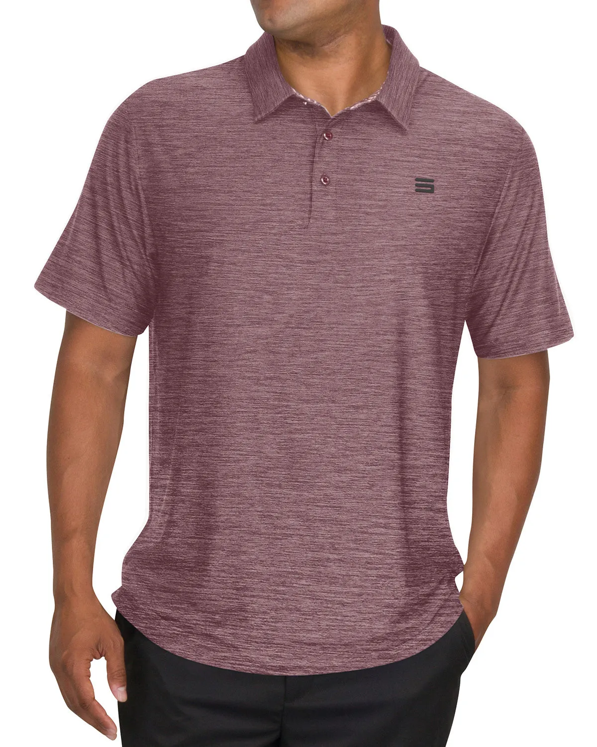 Men’s Big & Tall Heathered Golf Polo Shirt