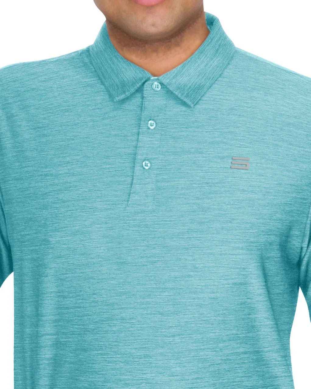 Men’s Big & Tall Heathered Golf Polo Shirt