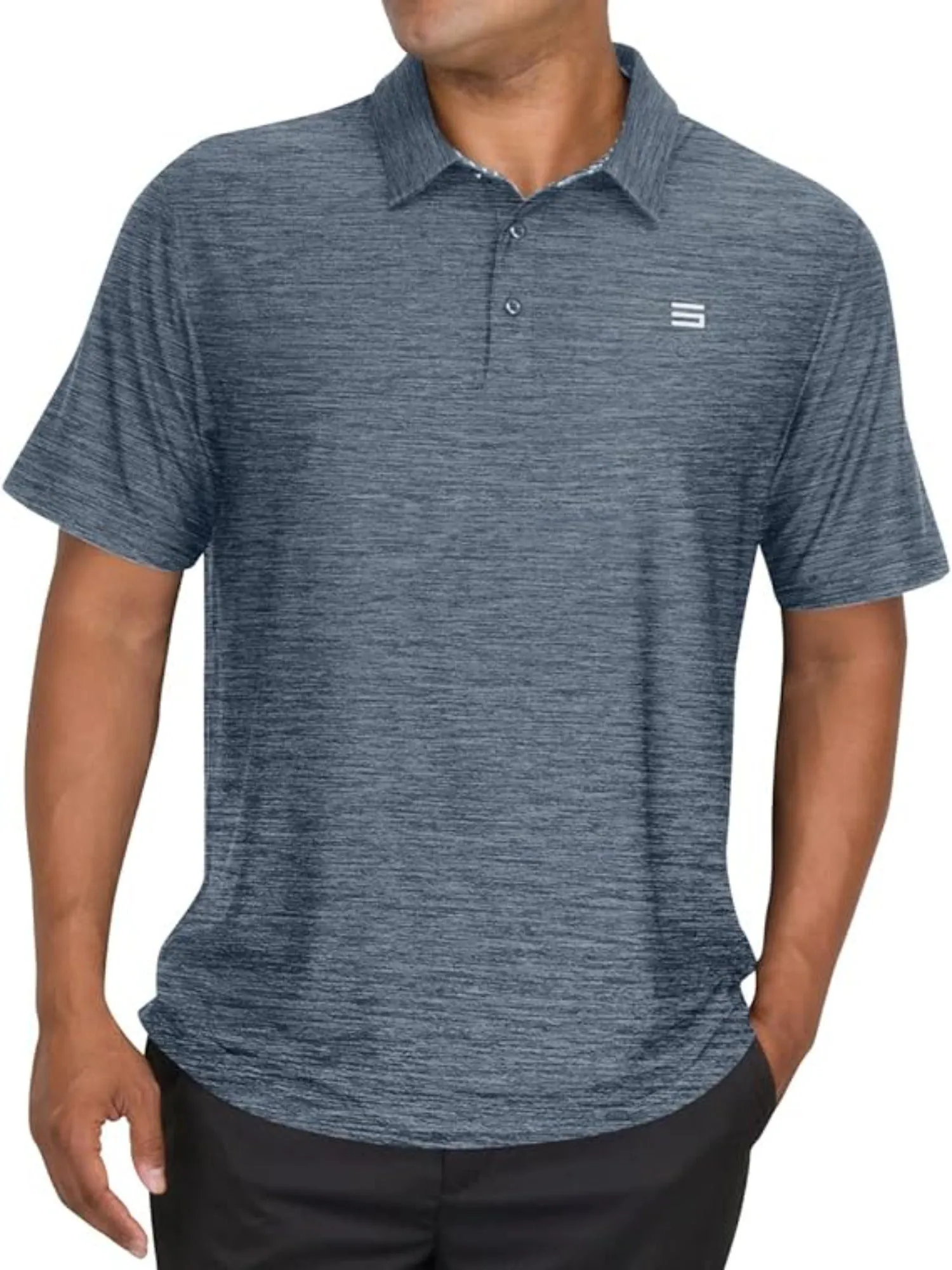 Men’s Big & Tall Heathered Golf Polo Shirt