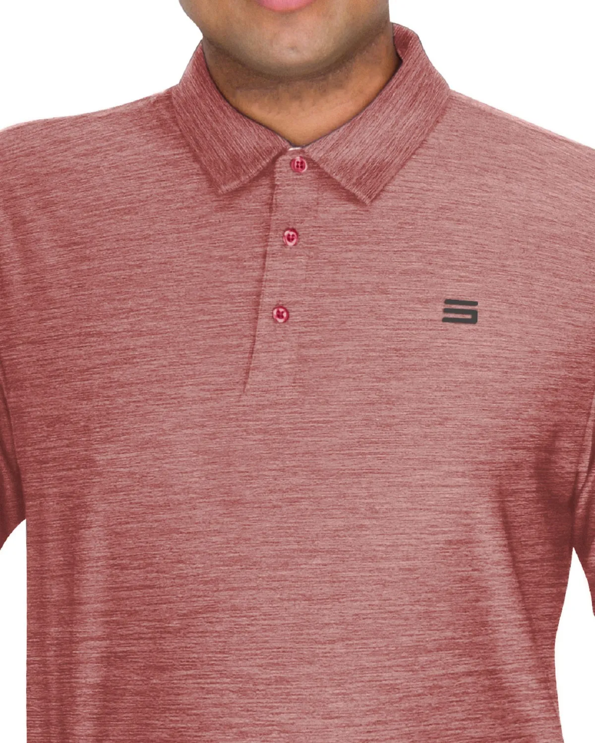 Men’s Big & Tall Heathered Golf Polo Shirt