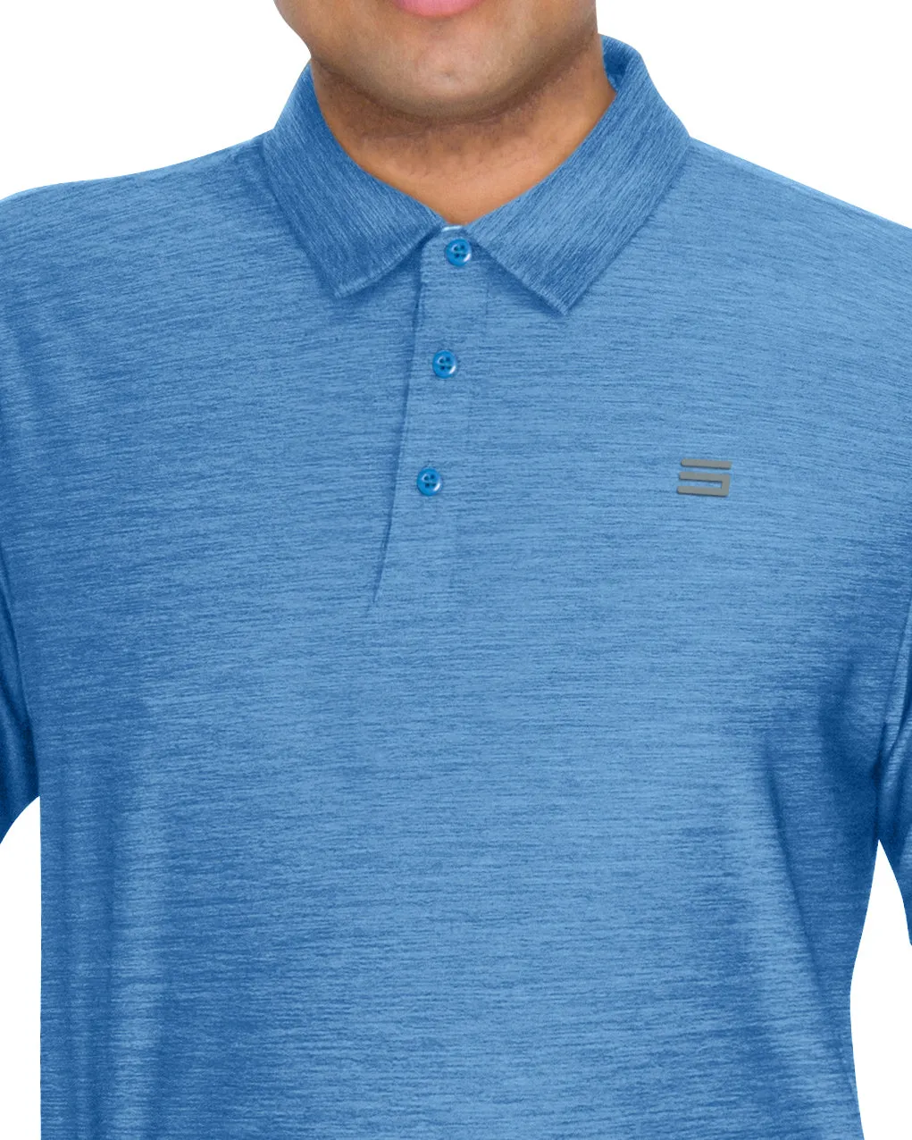 Men’s Big & Tall Heathered Golf Polo Shirt