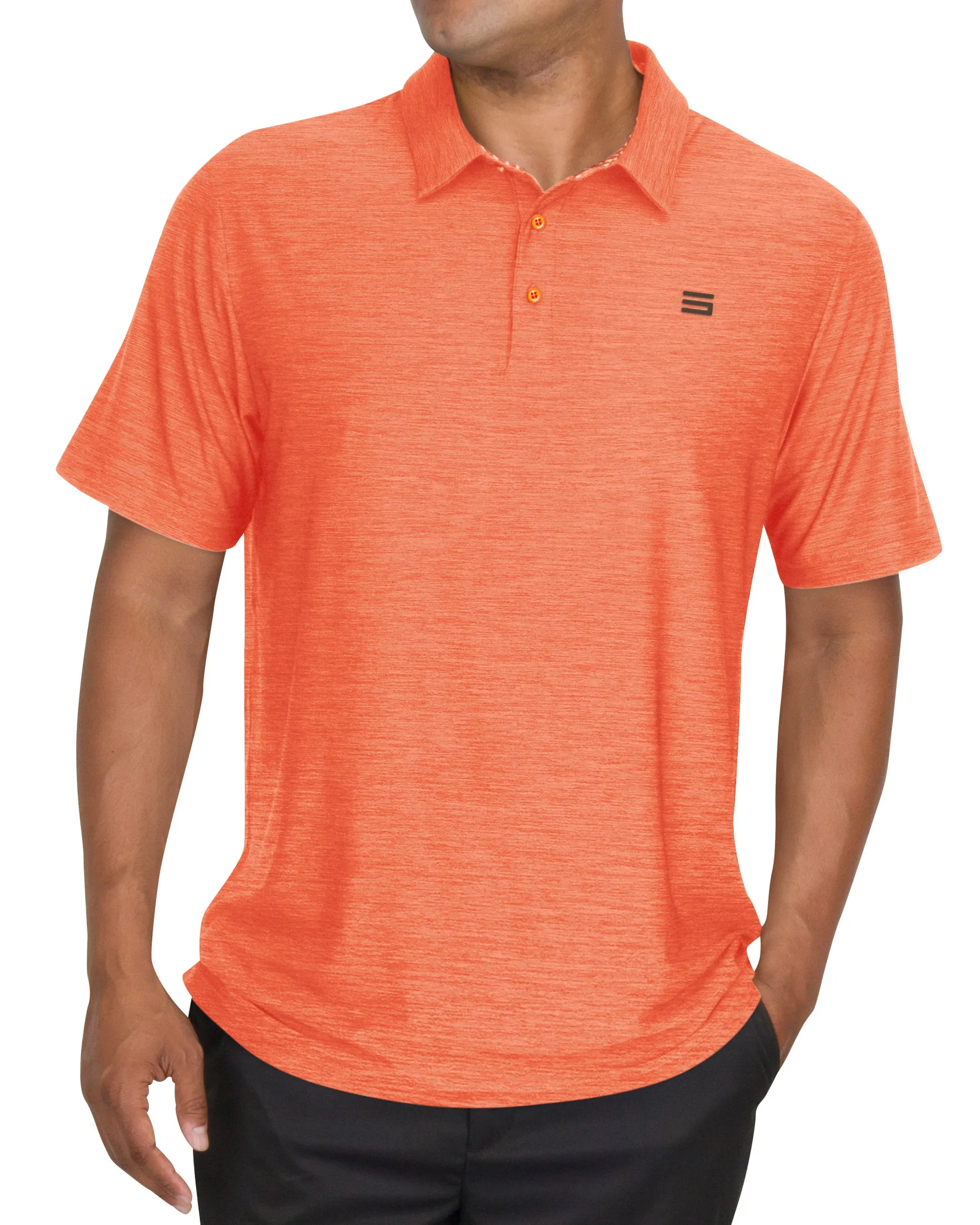 Men’s Big & Tall Heathered Golf Polo Shirt