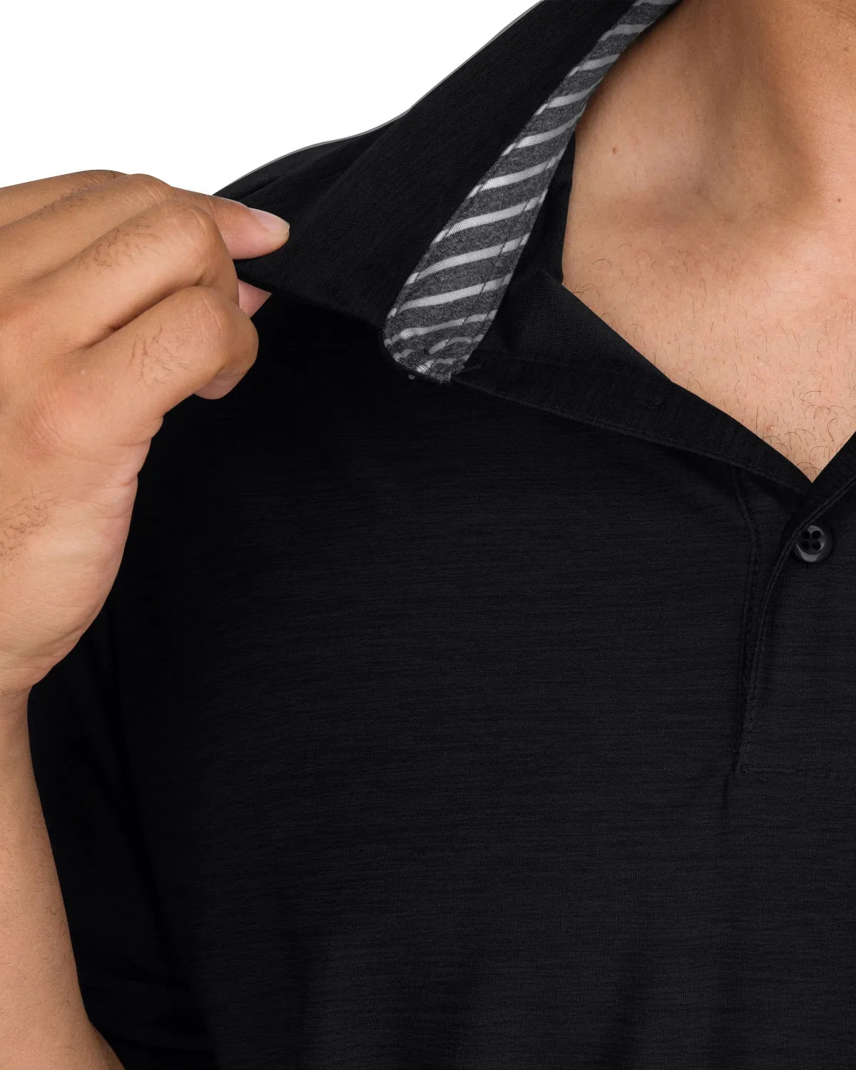 Men’s Big & Tall Heathered Golf Polo Shirt