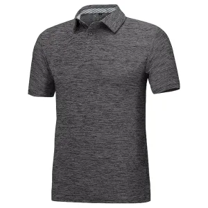 Men's Dry Fit Golf Polo - Charcoal Marl