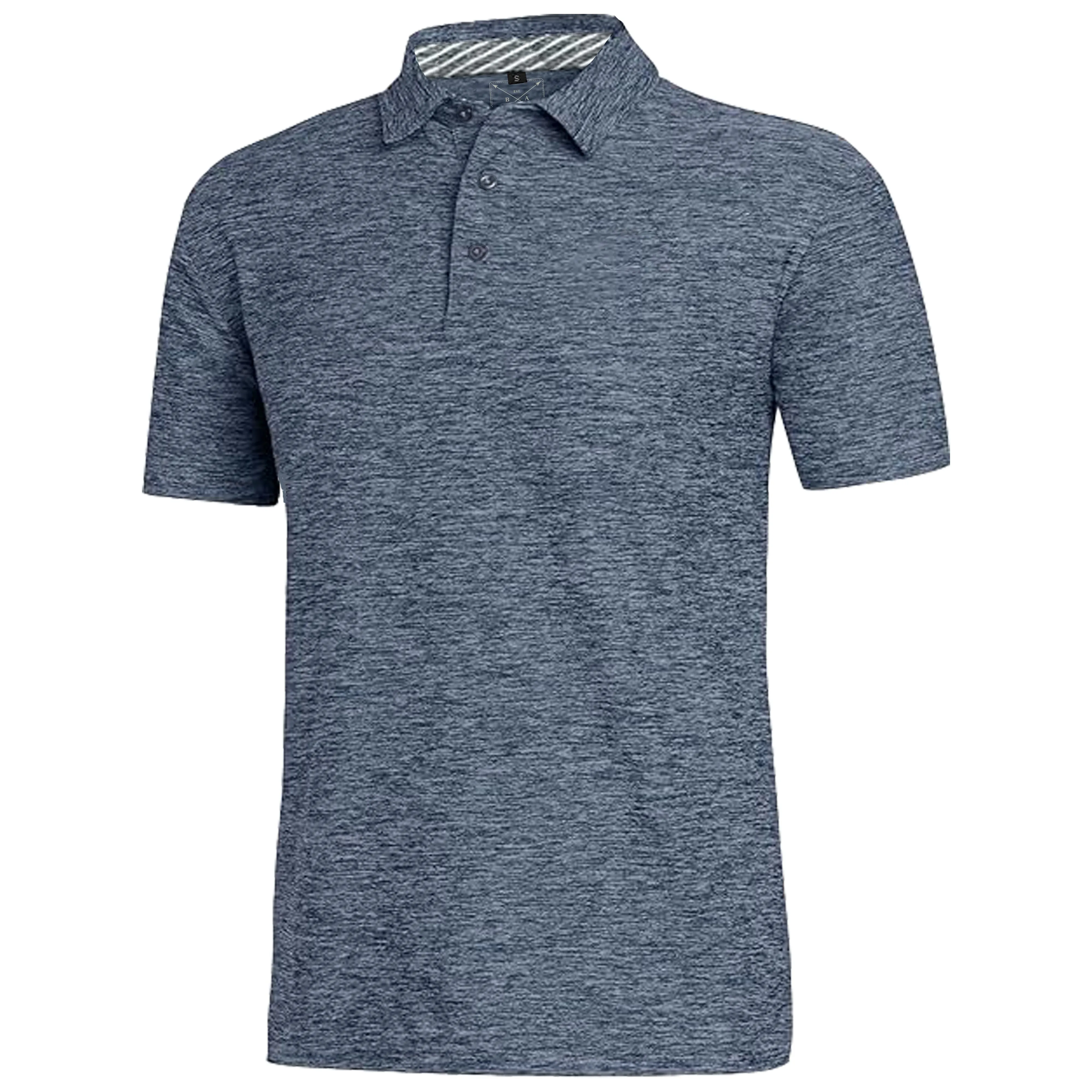 Men's Dry Fit Golf Polo - Charcoal Marl