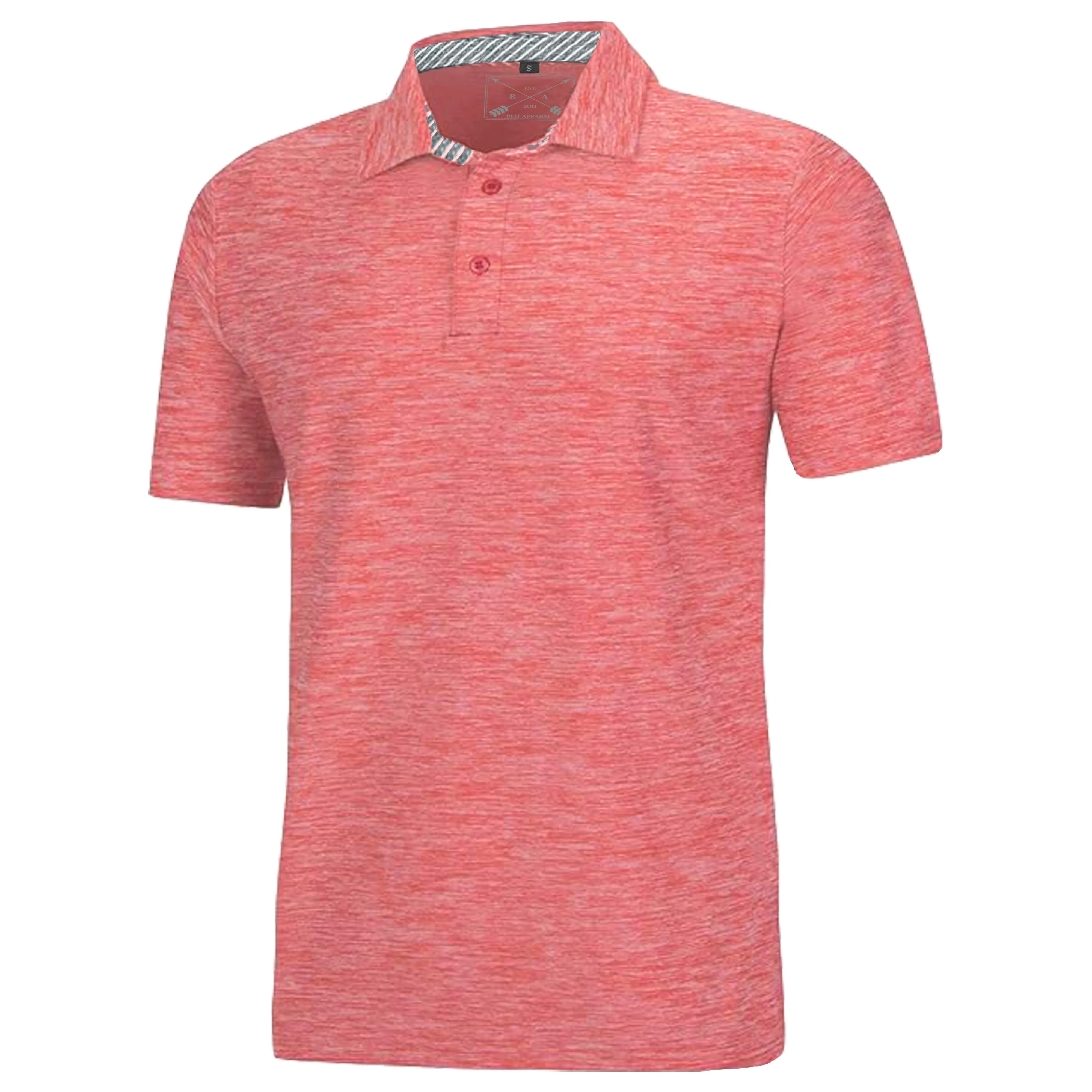 Men's Dry Fit Golf Polo - Charcoal Marl
