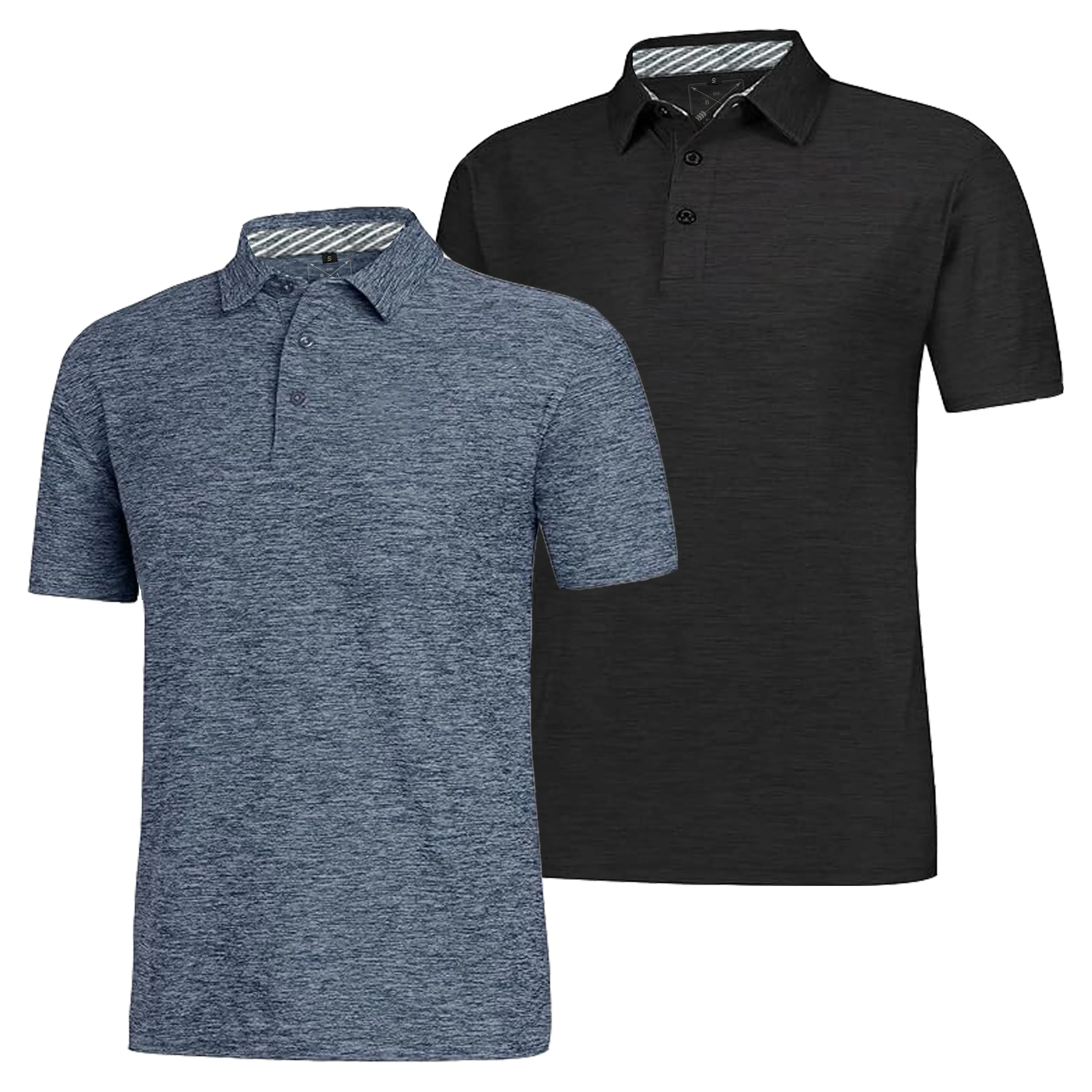 Men's Dry Fit Golf Polo - Charcoal Marl