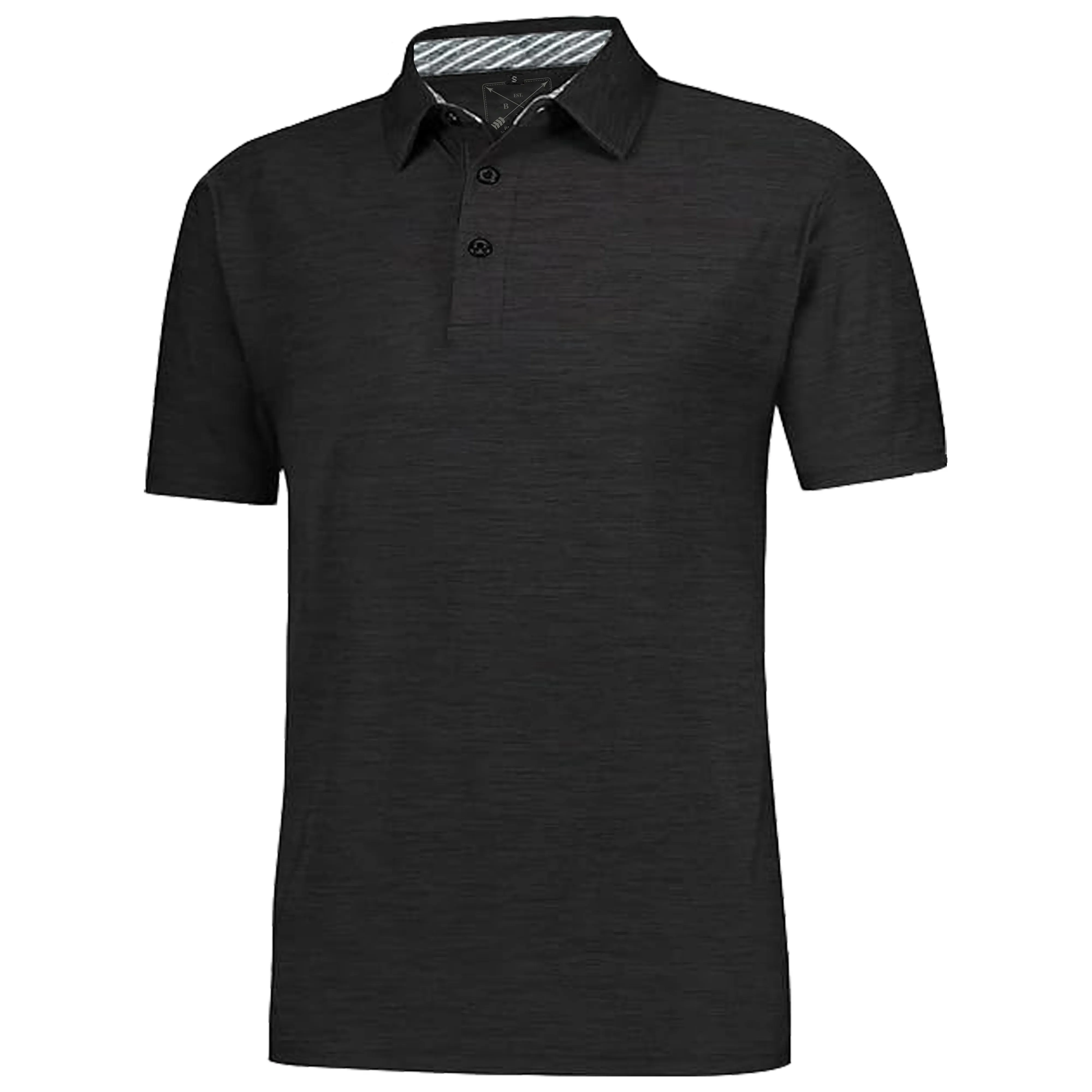 Men's Dry Fit Golf Polo - Charcoal Marl