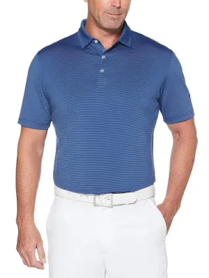 Mens Fine Line Stripe Polo