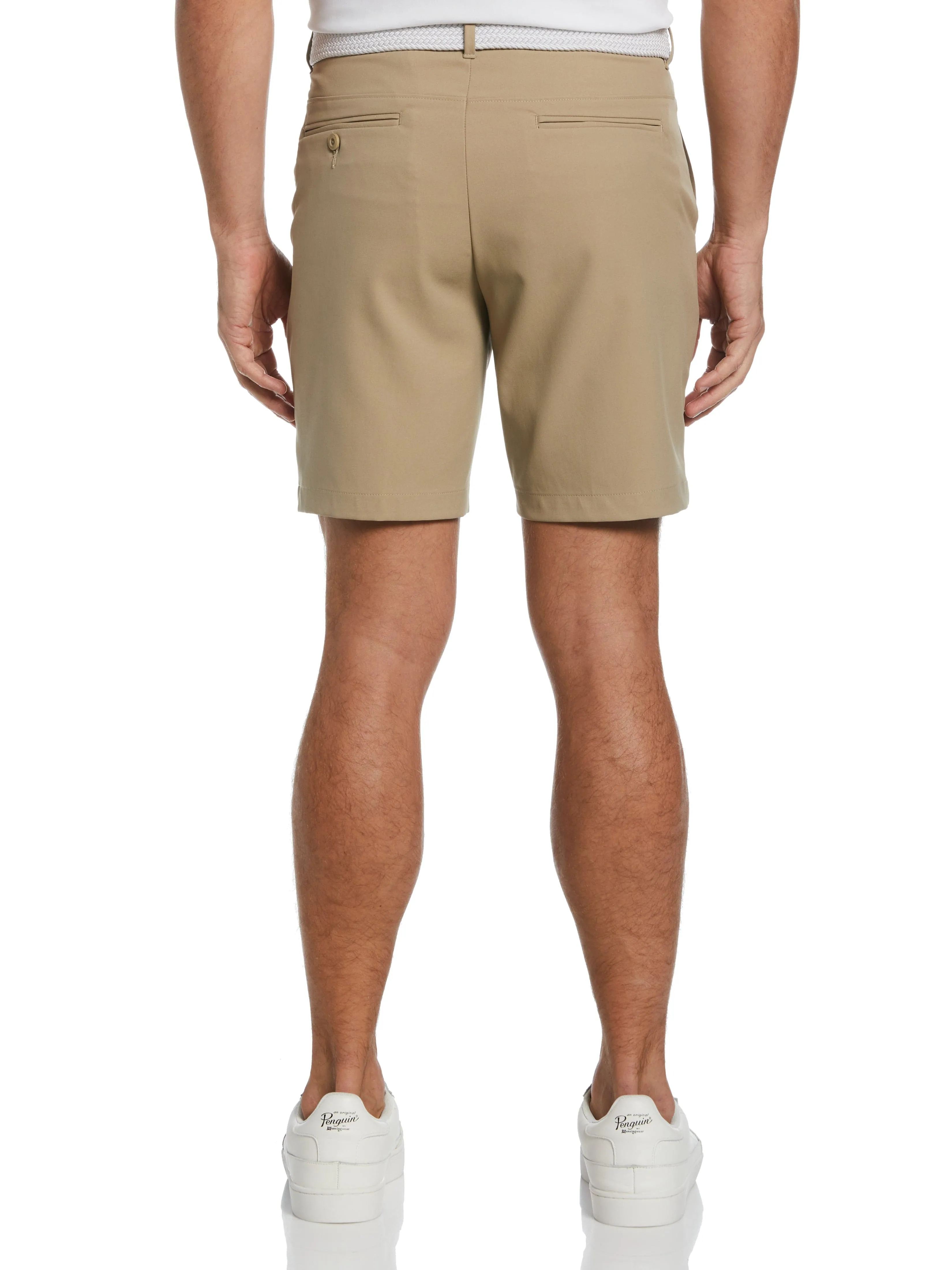 Men's Flat Front Solid Golf Shorts