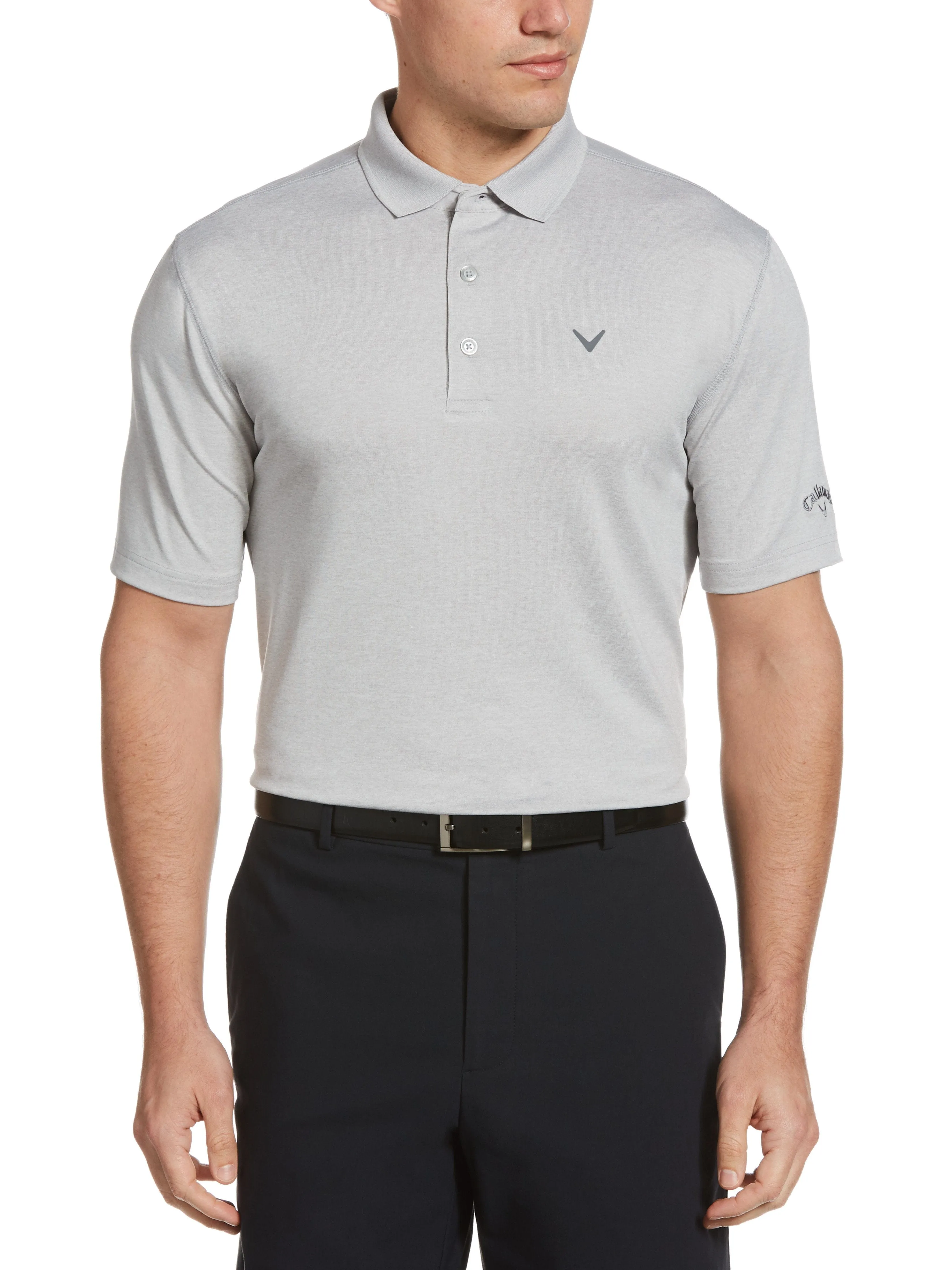 Mens Heathered Polo
