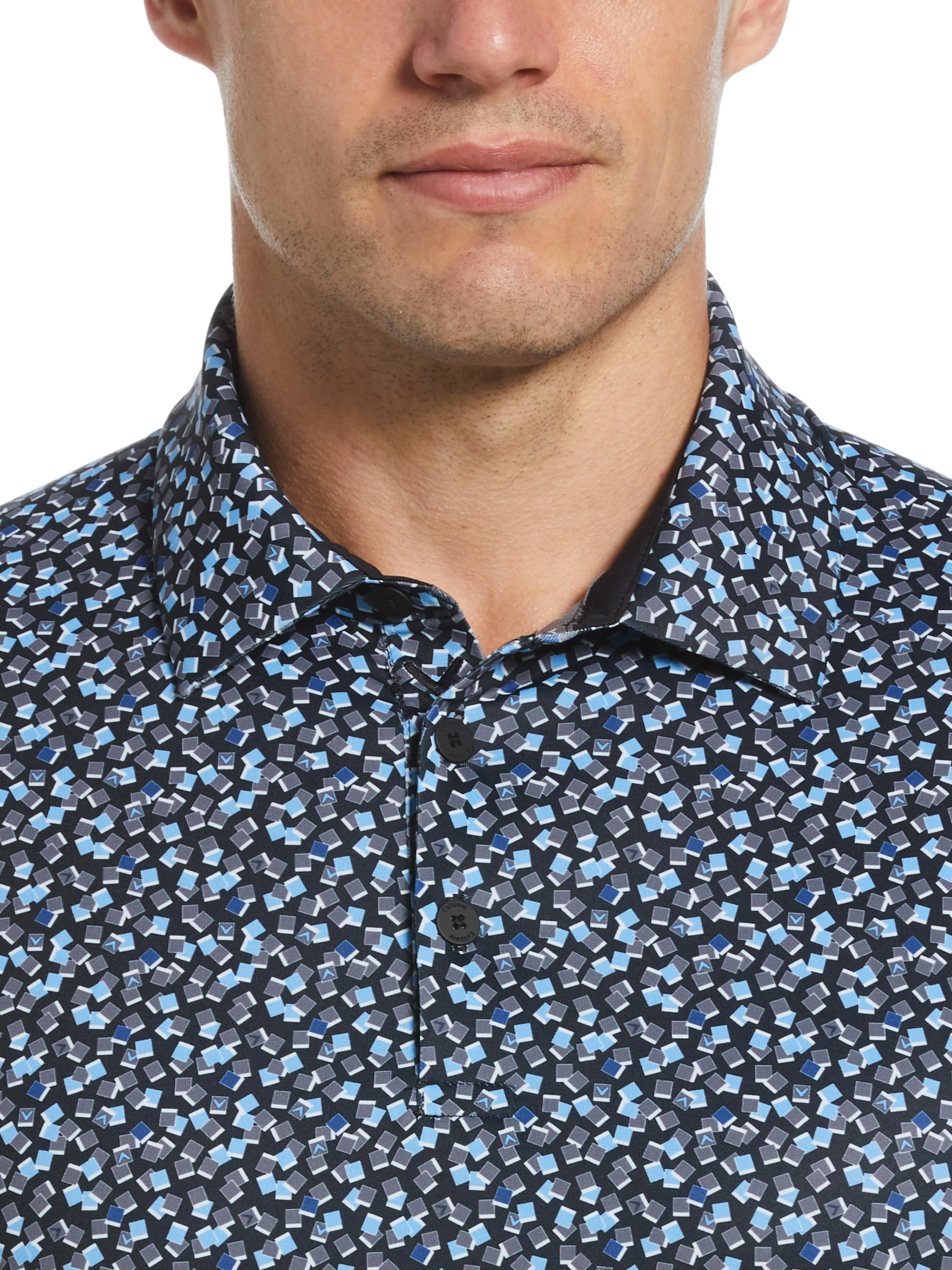Men's Polaroid Confetti Print Golf Polo
