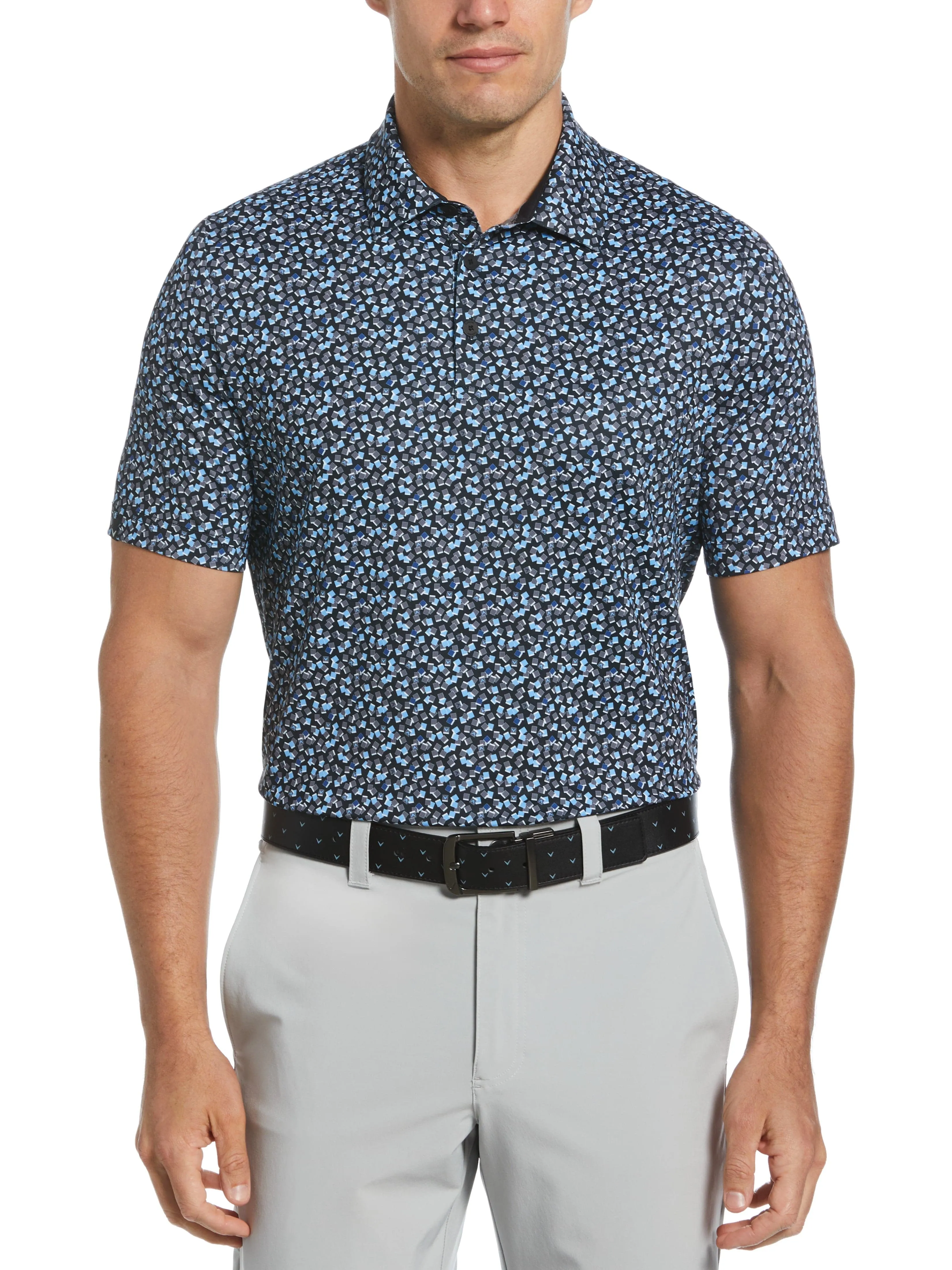 Men's Polaroid Confetti Print Golf Polo