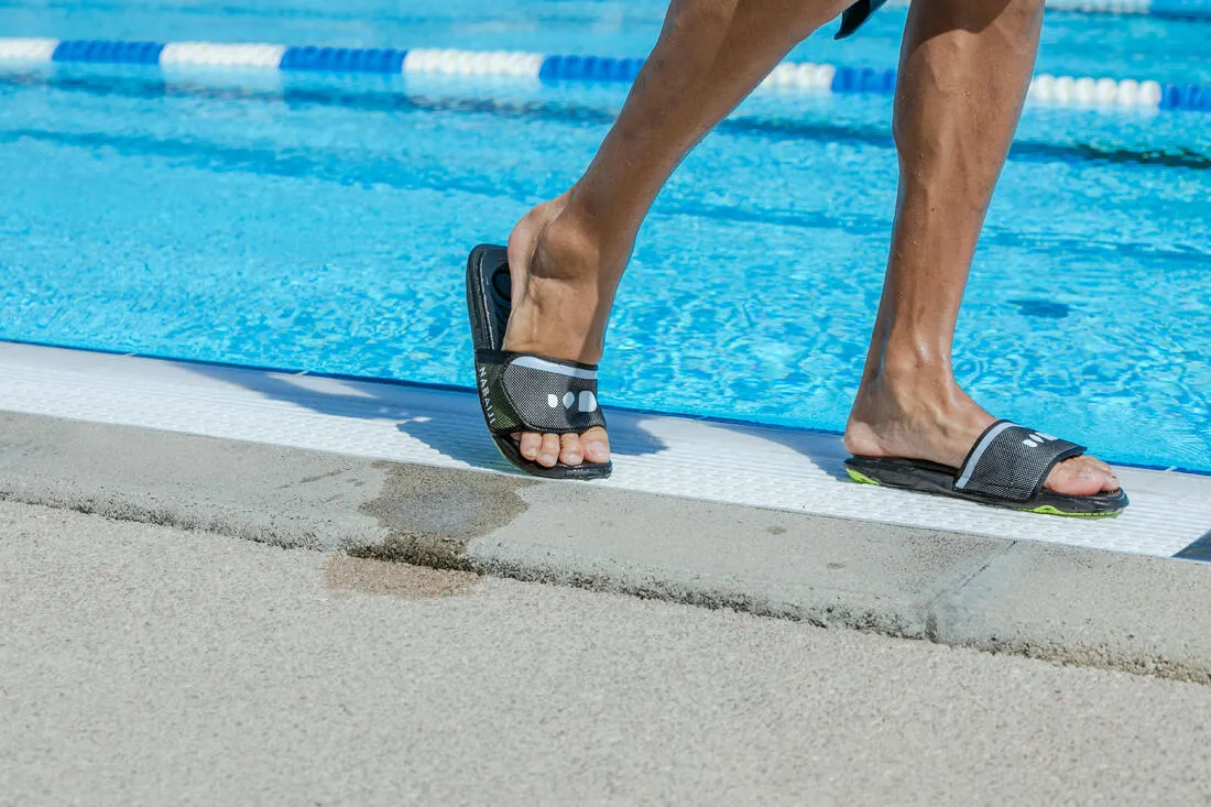 Men's Pool Sandals SLAP 900 SOFT Black Yellow