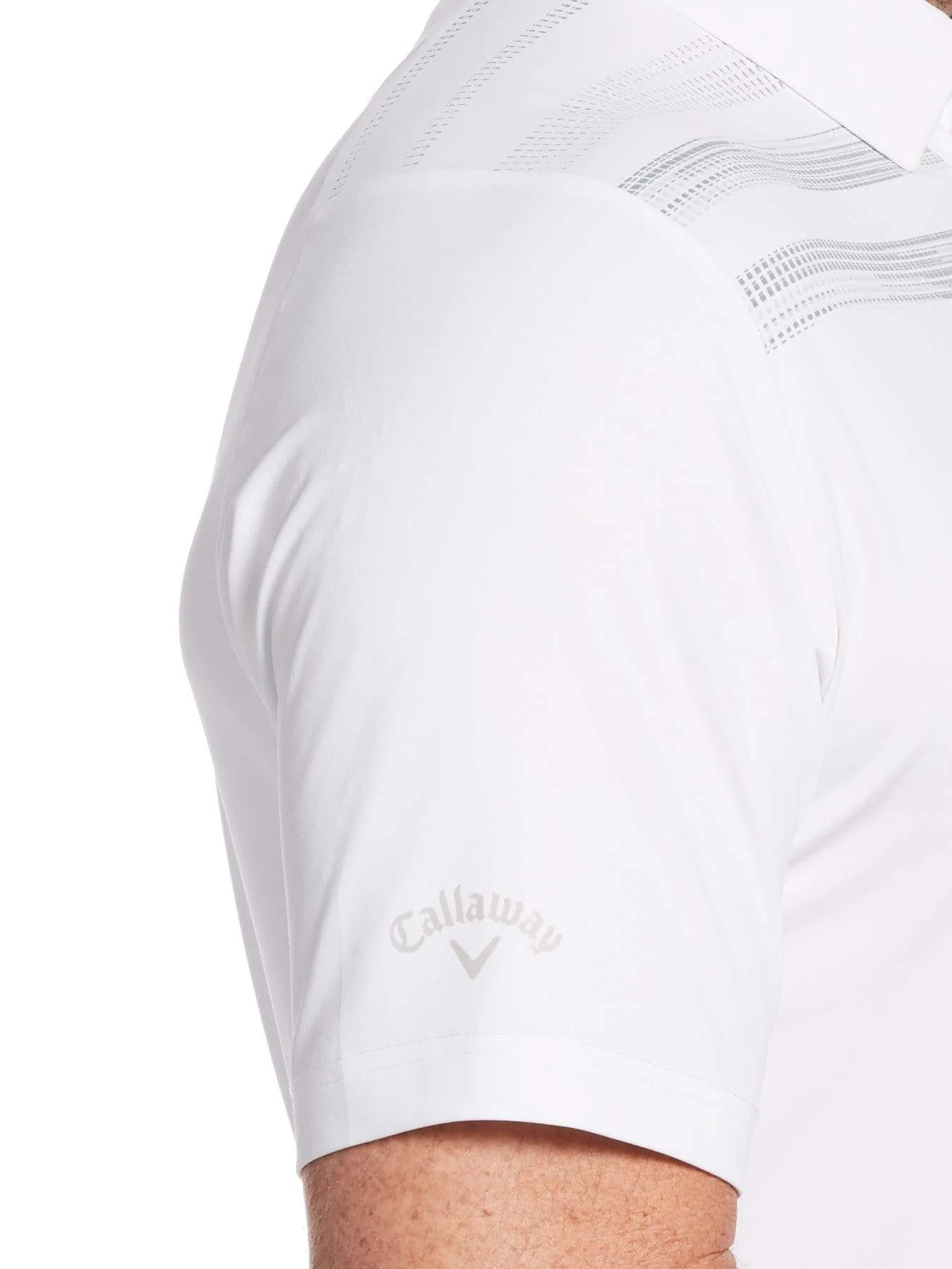 Mens Swing Tech™ Engineered Texture Stripe Polo