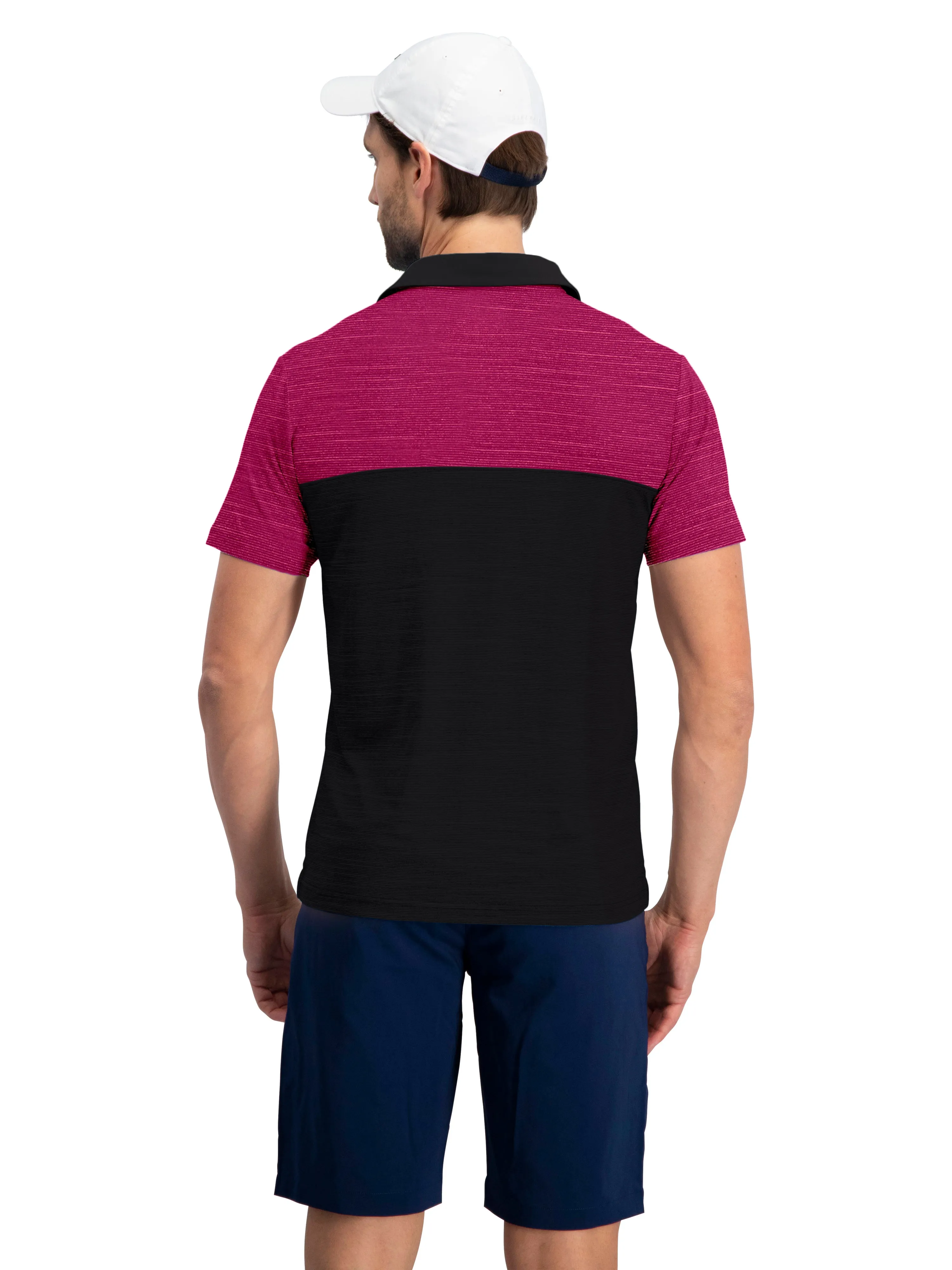 Men's Two-Tone Heathered Dry-Fit Golf Polos - Additional Colors