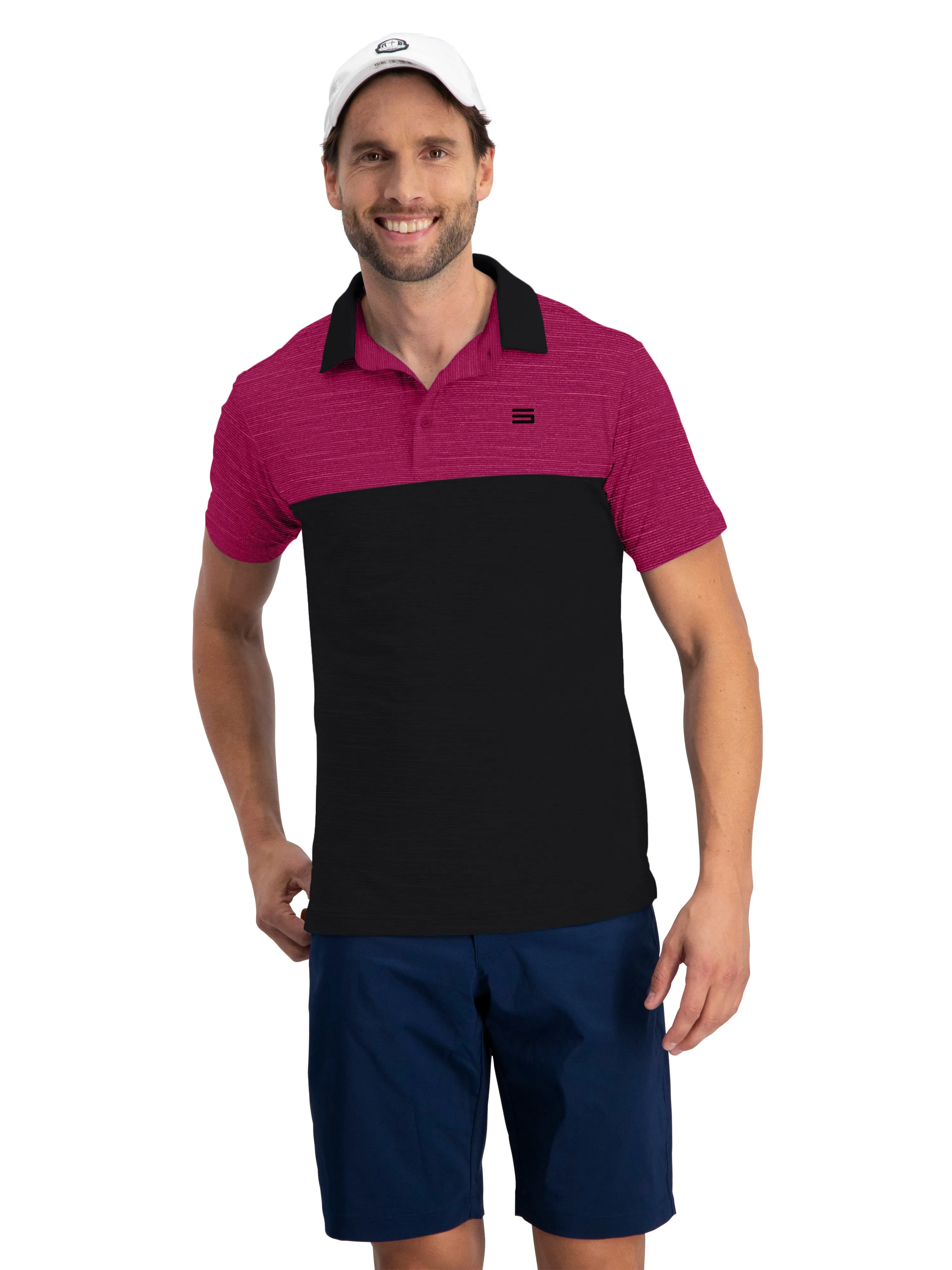 Men's Two-Tone Heathered Dry-Fit Golf Polos - Additional Colors