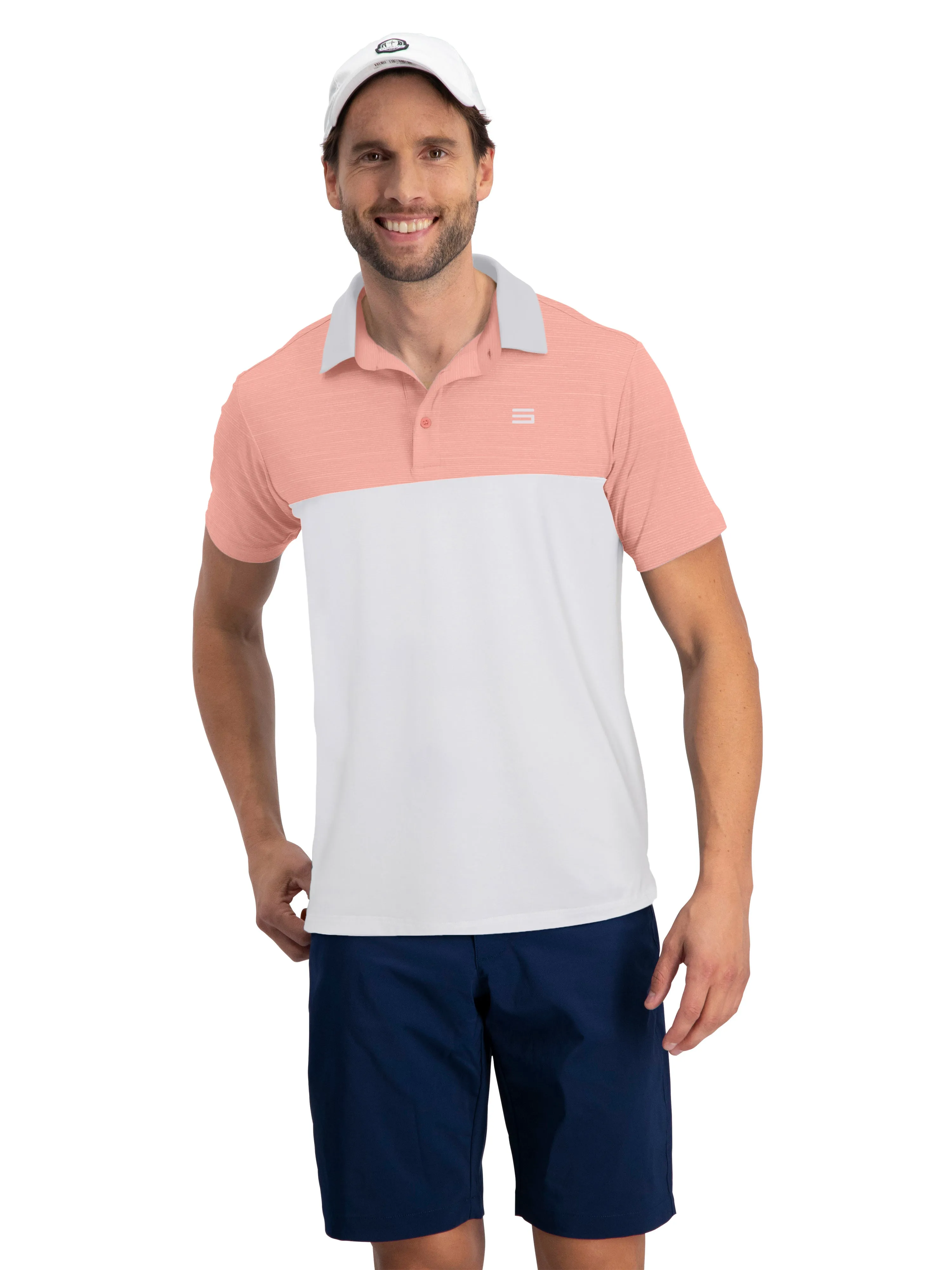 Men's Two-Tone Heathered Dry-Fit Golf Polos - Additional Colors