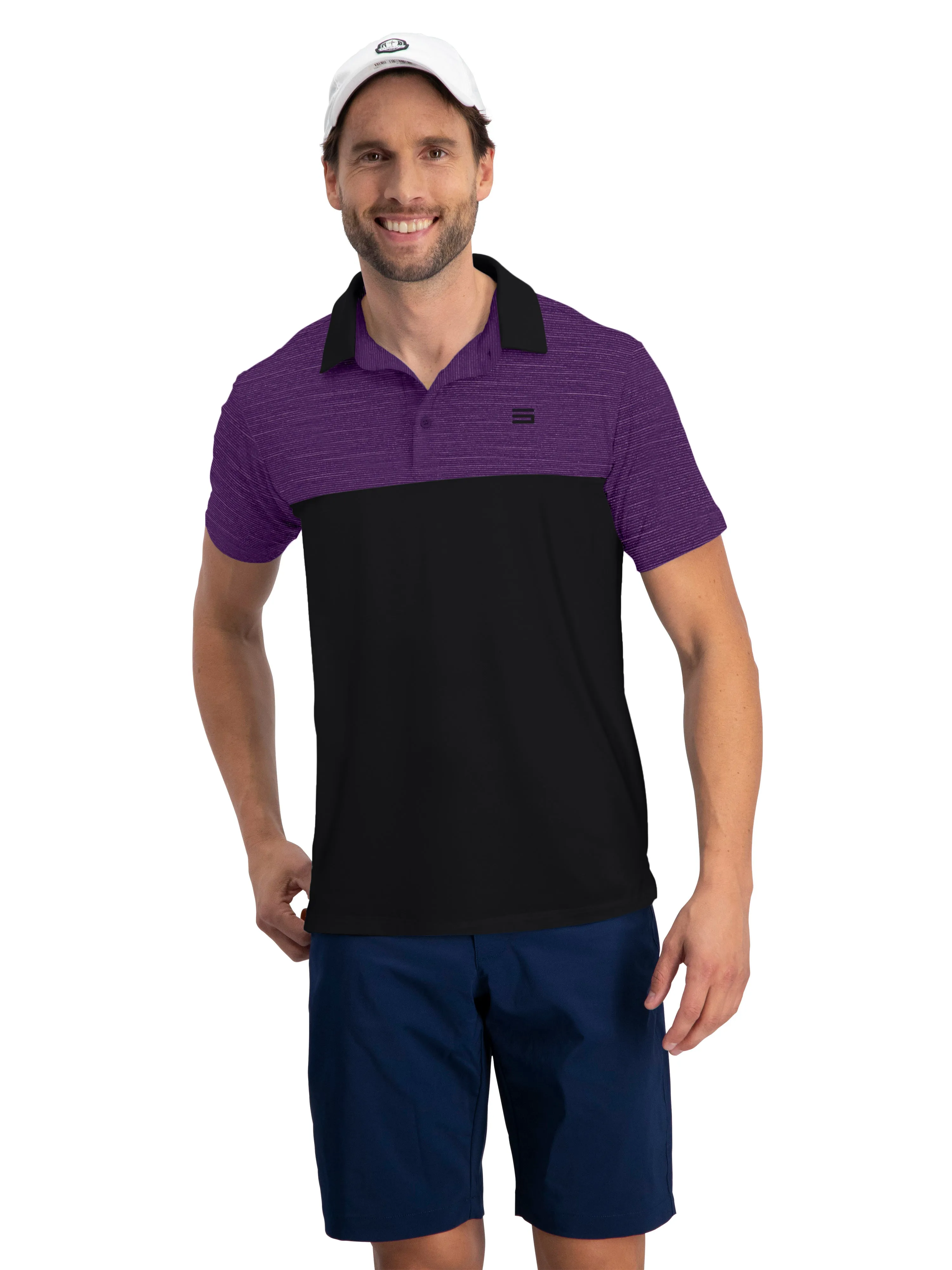 Men's Two-Tone Heathered Dry-Fit Golf Polos - Additional Colors