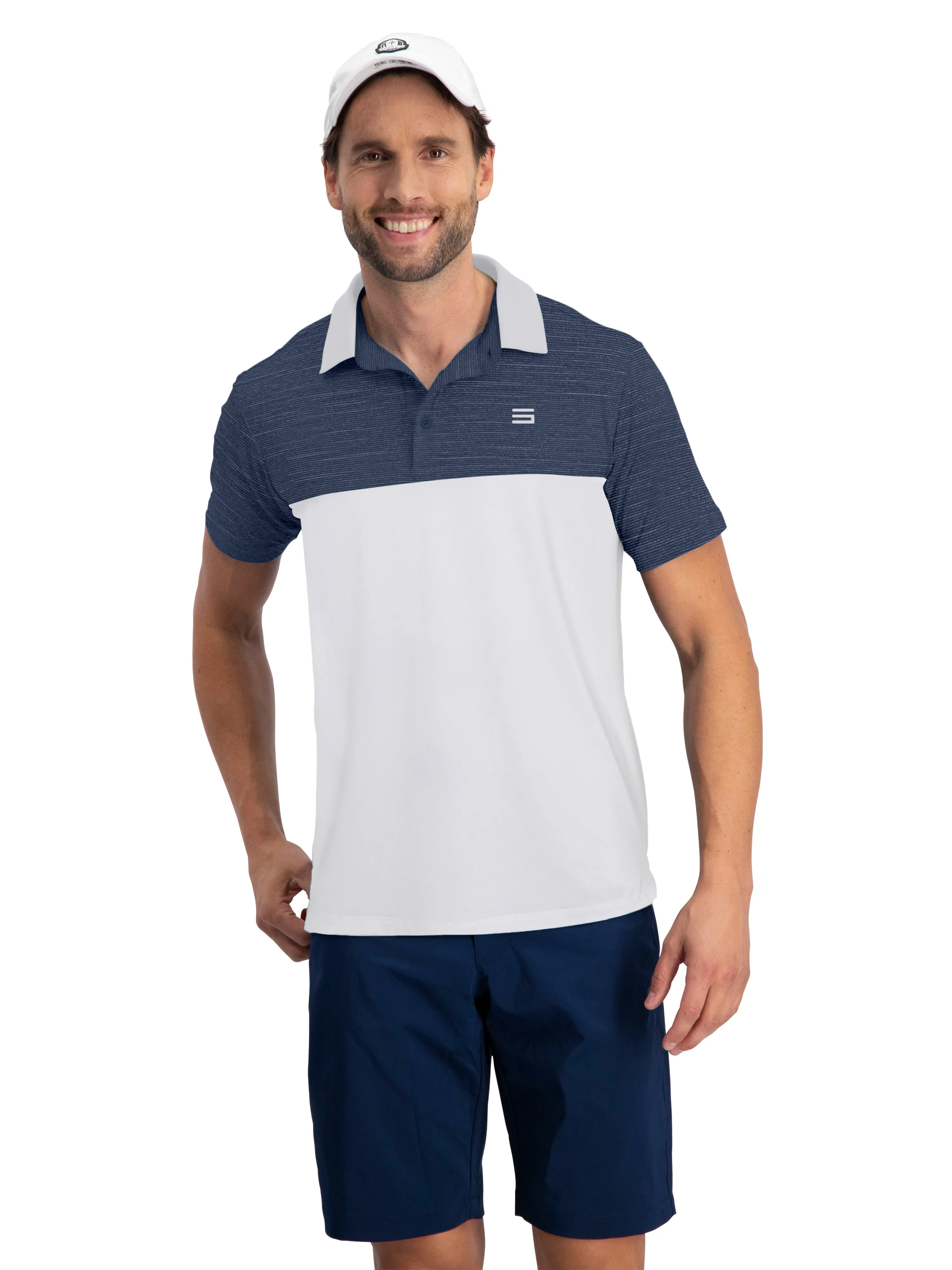 Men's Two-Tone Heathered Dry-Fit Golf Polos - Additional Colors