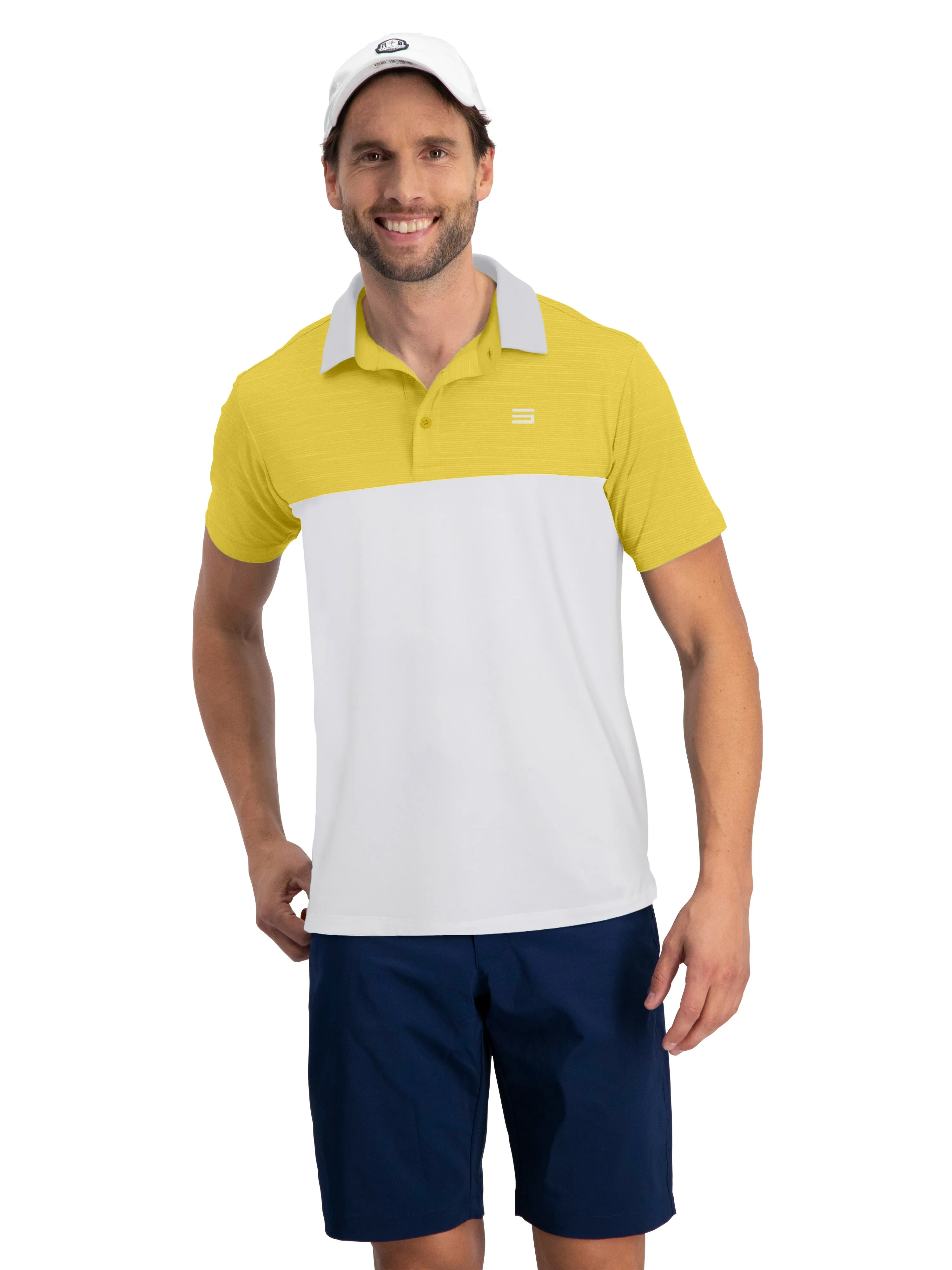 Men's Two-Tone Heathered Dry-Fit Golf Polos - Additional Colors